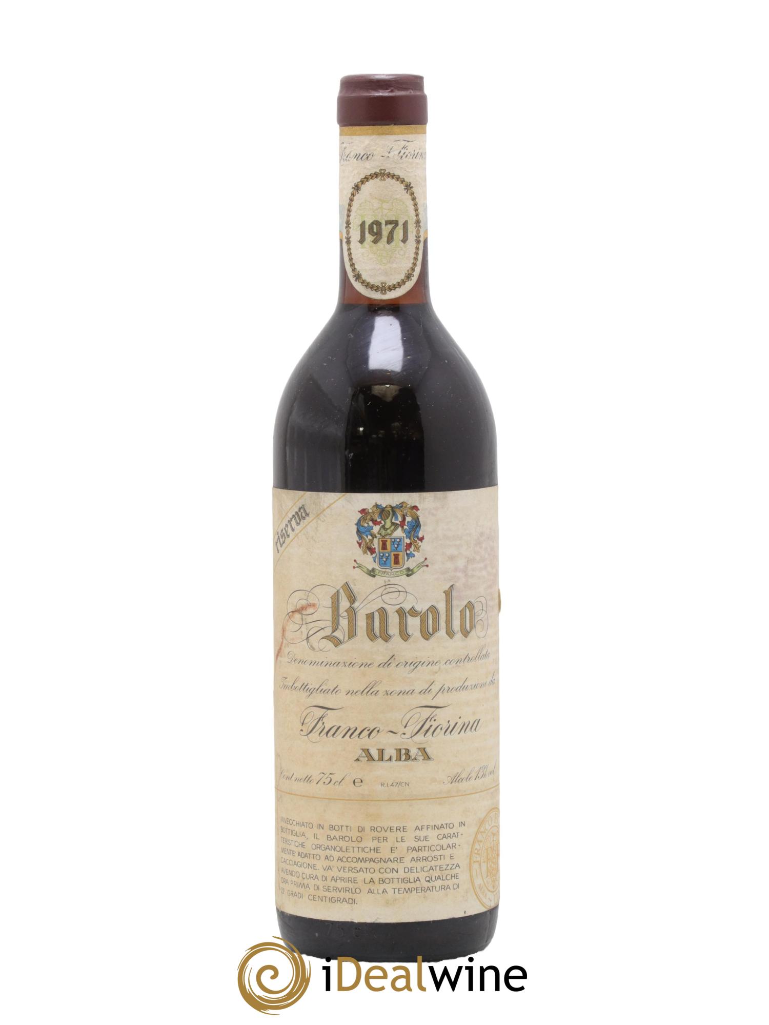 Barolo Franco Fiorina 1971 - Lot de 1 bouteille - 0