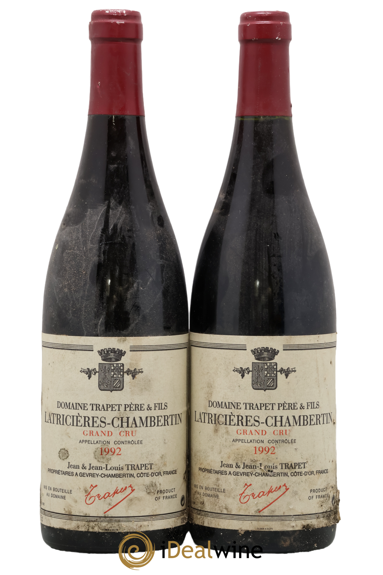 Latricières-Chambertin Grand Cru Domaine Trapet 1992 - Lot de 2 bouteilles - 0