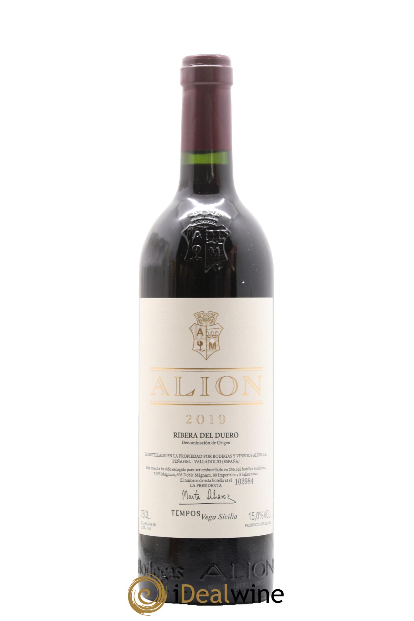 Ribera Del Duero DO Vega Sicilia Alion Famille Alvarez 2019 - Lot de 1 bouteille - 0