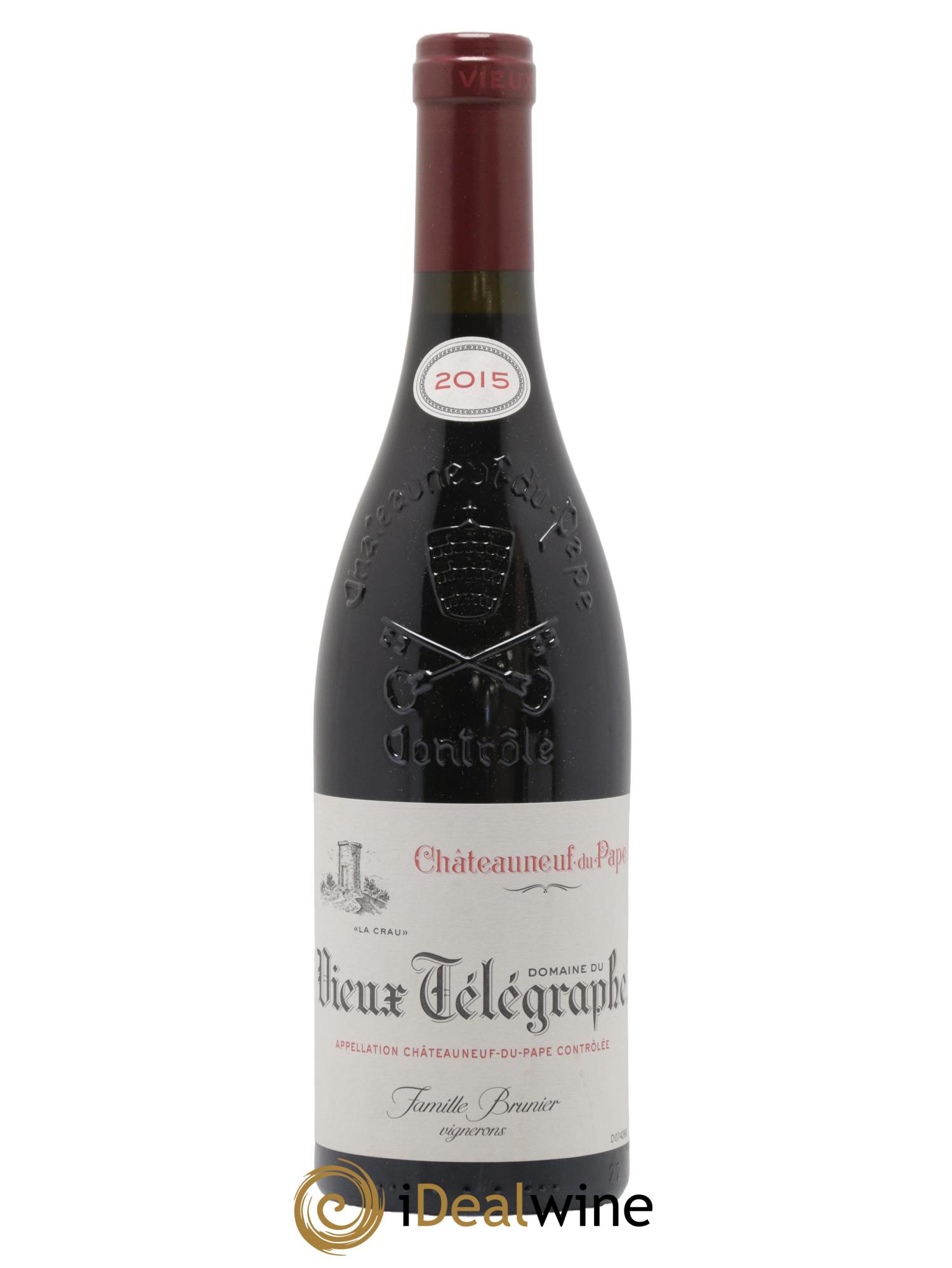 Châteauneuf-du-Pape Vieux Télégraphe (Domaine du) Vignobles Brunier 2015 - Lot de 1 bouteille - 0