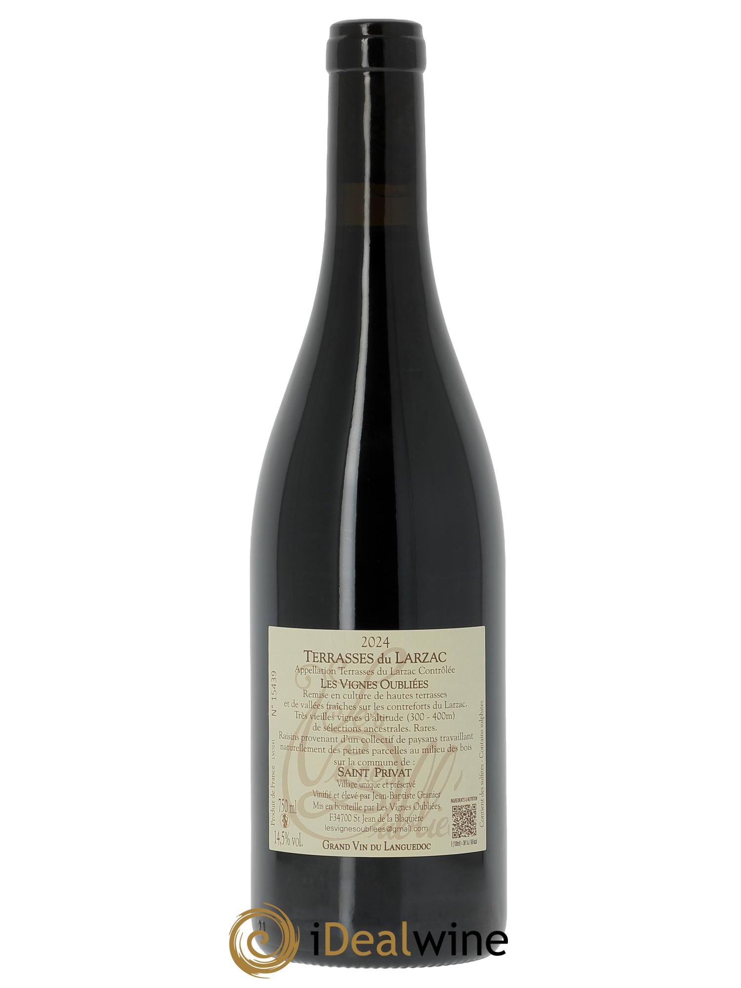 Terrasses du Larzac Les Vignes Oubliées Jean-Baptiste Granier 2024 - Posten von 1 Flasche - 1
