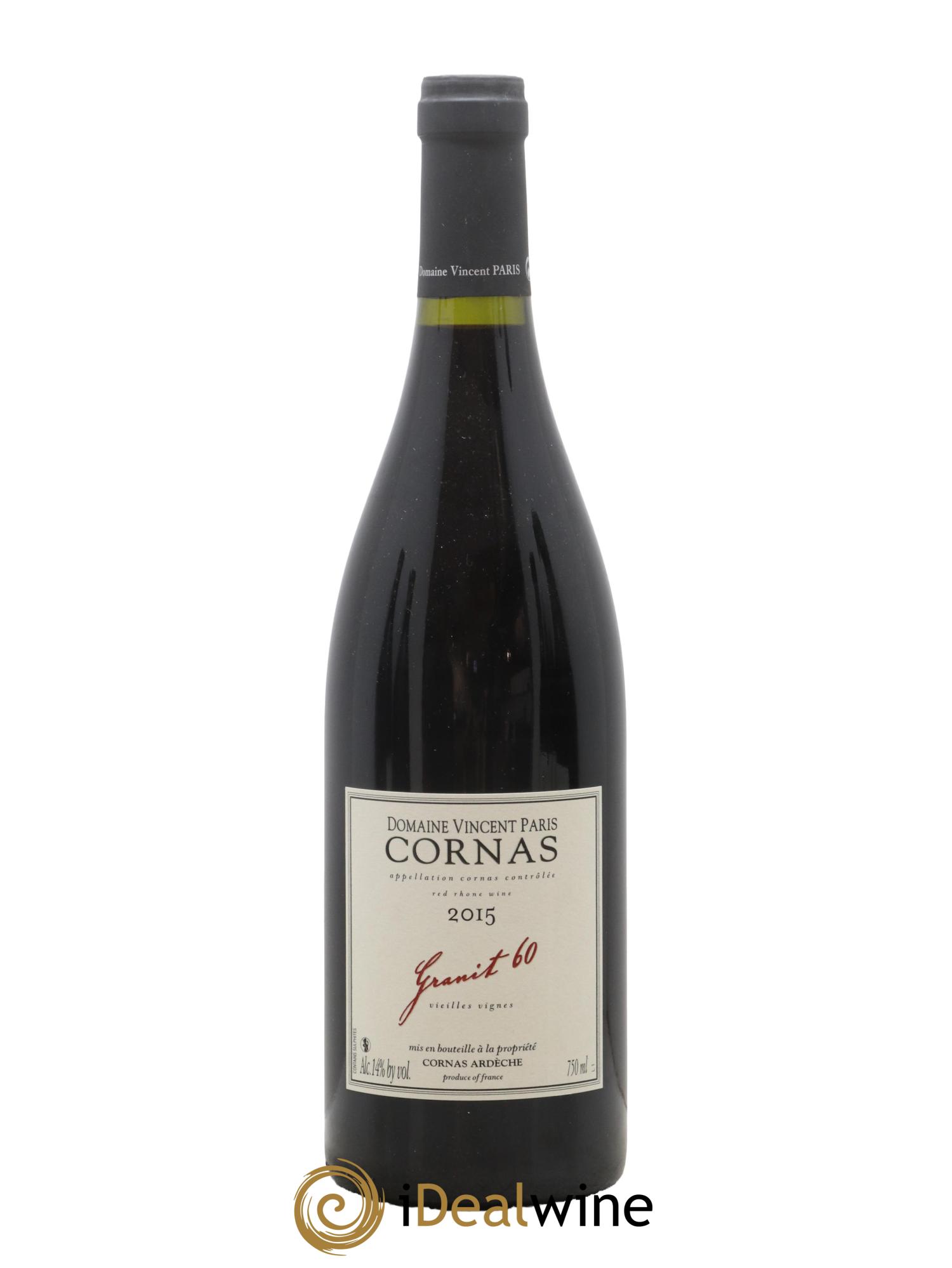 Cornas Granit 60 Vieilles Vignes Vincent Paris 2015 - Posten von 1 Flasche - 0