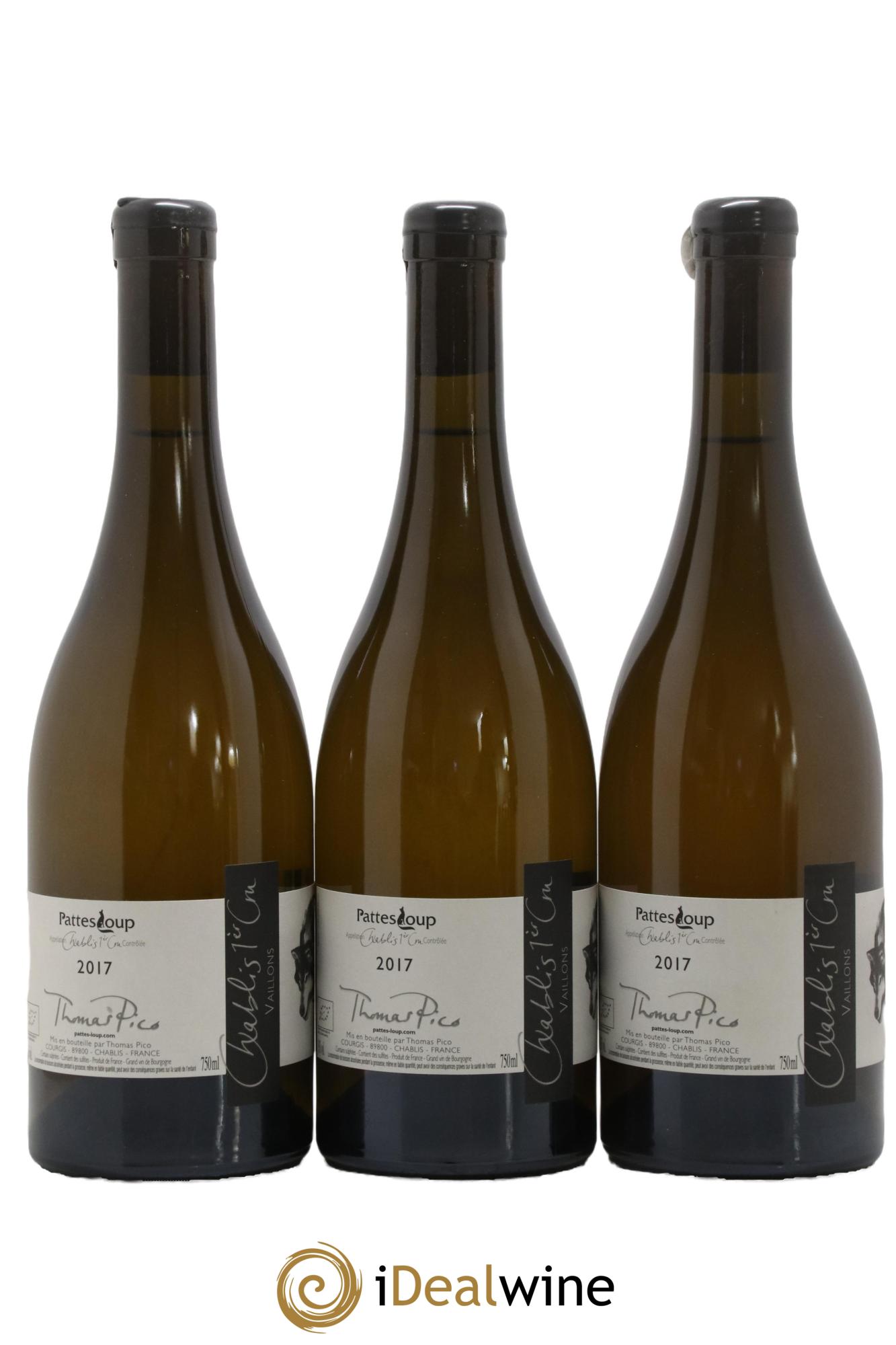 Chablis 1er Cru Vaillons Pattes Loup (Domaine) 2017 - Lot de 3 bouteilles - 0