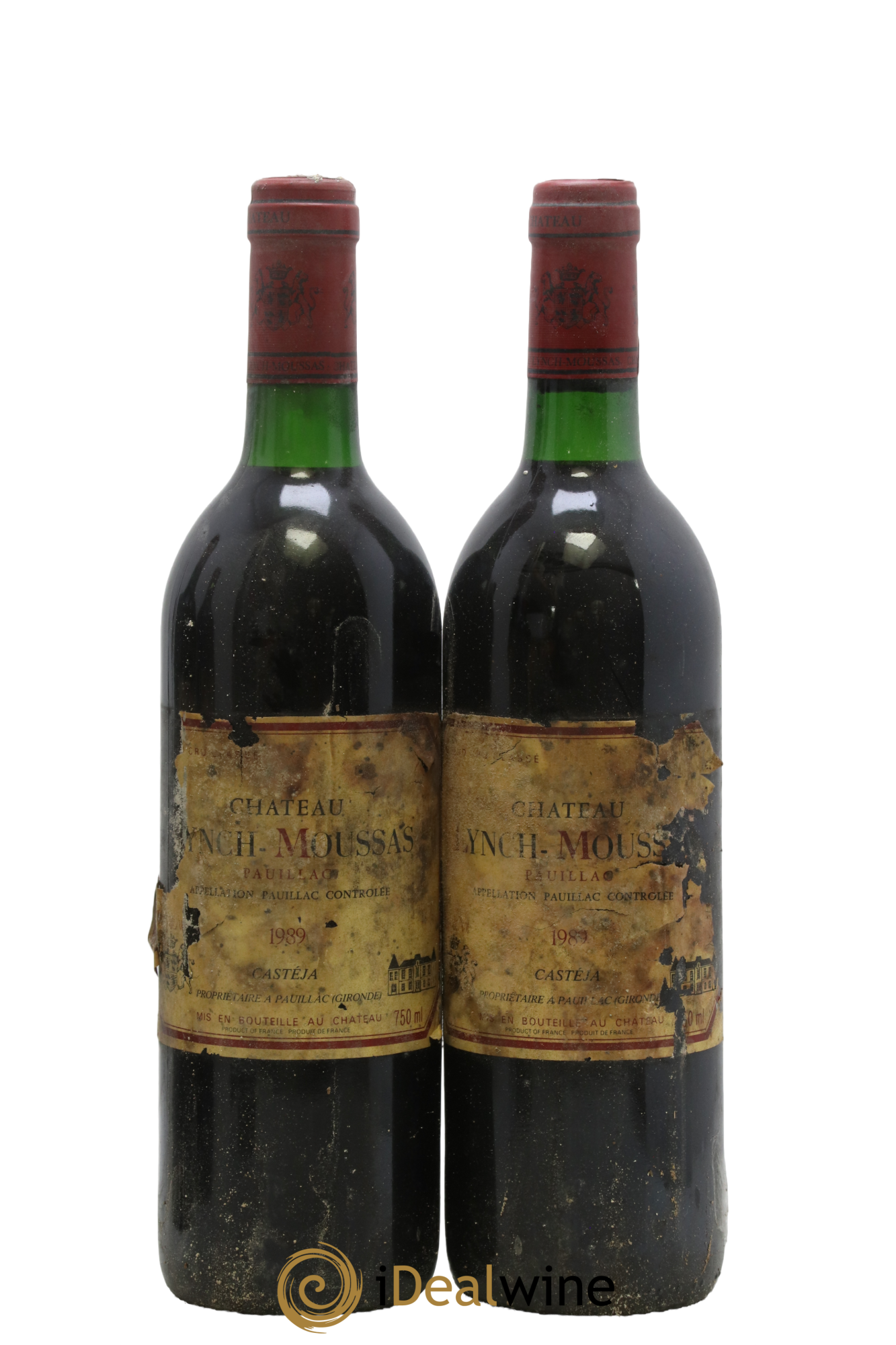 Château Lynch Moussas 5ème Grand Cru Classé 1989 - Lot de 2 bouteilles - 0
