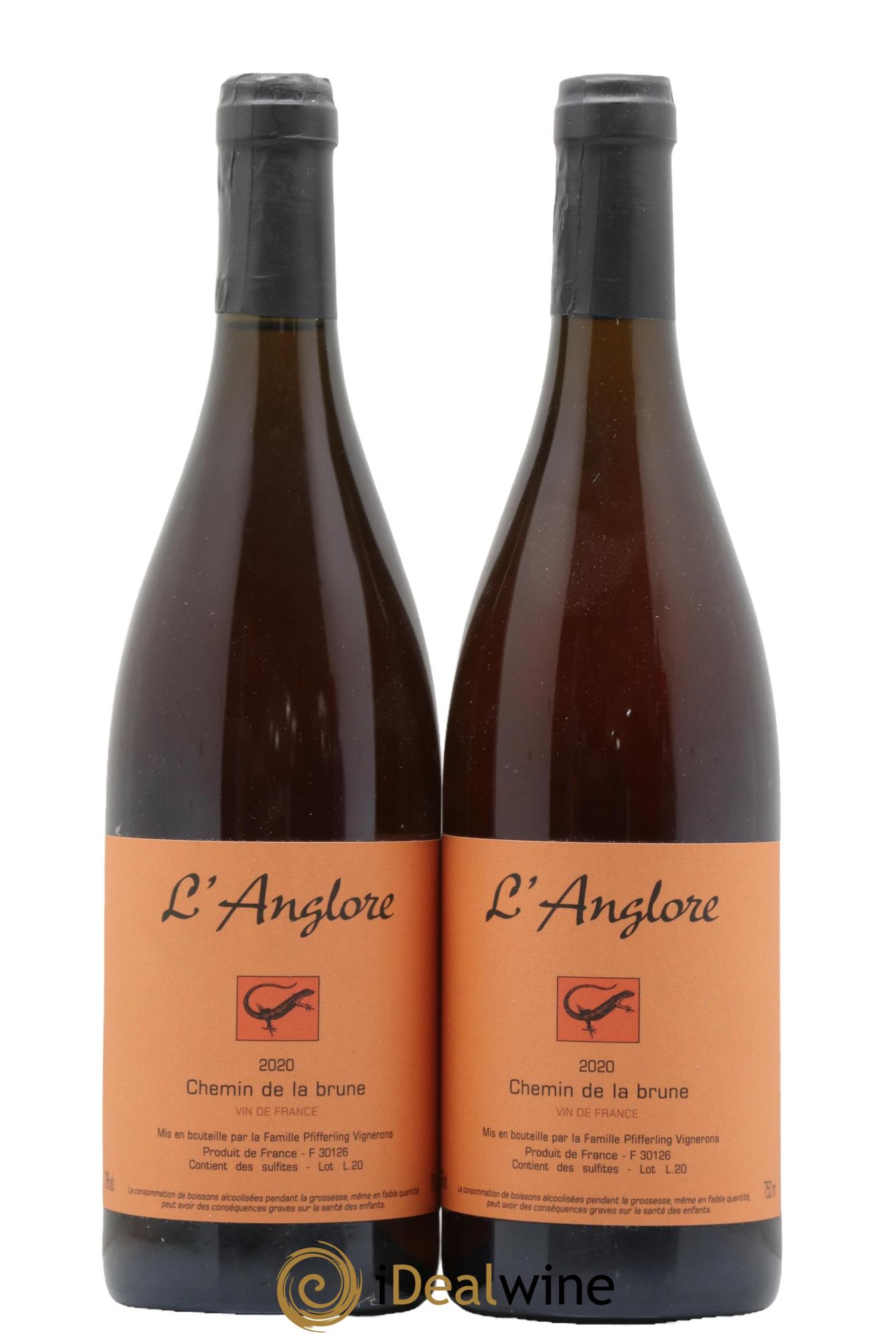 Vin de France Chemin de la brune L'Anglore 2020 - Posten von 2 Flaschen - 0