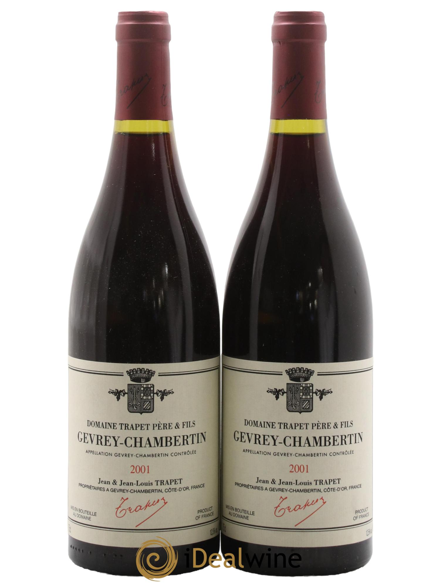 Gevrey-Chambertin Domaine Trapet 2001 - Lot of 2 bottles - 0