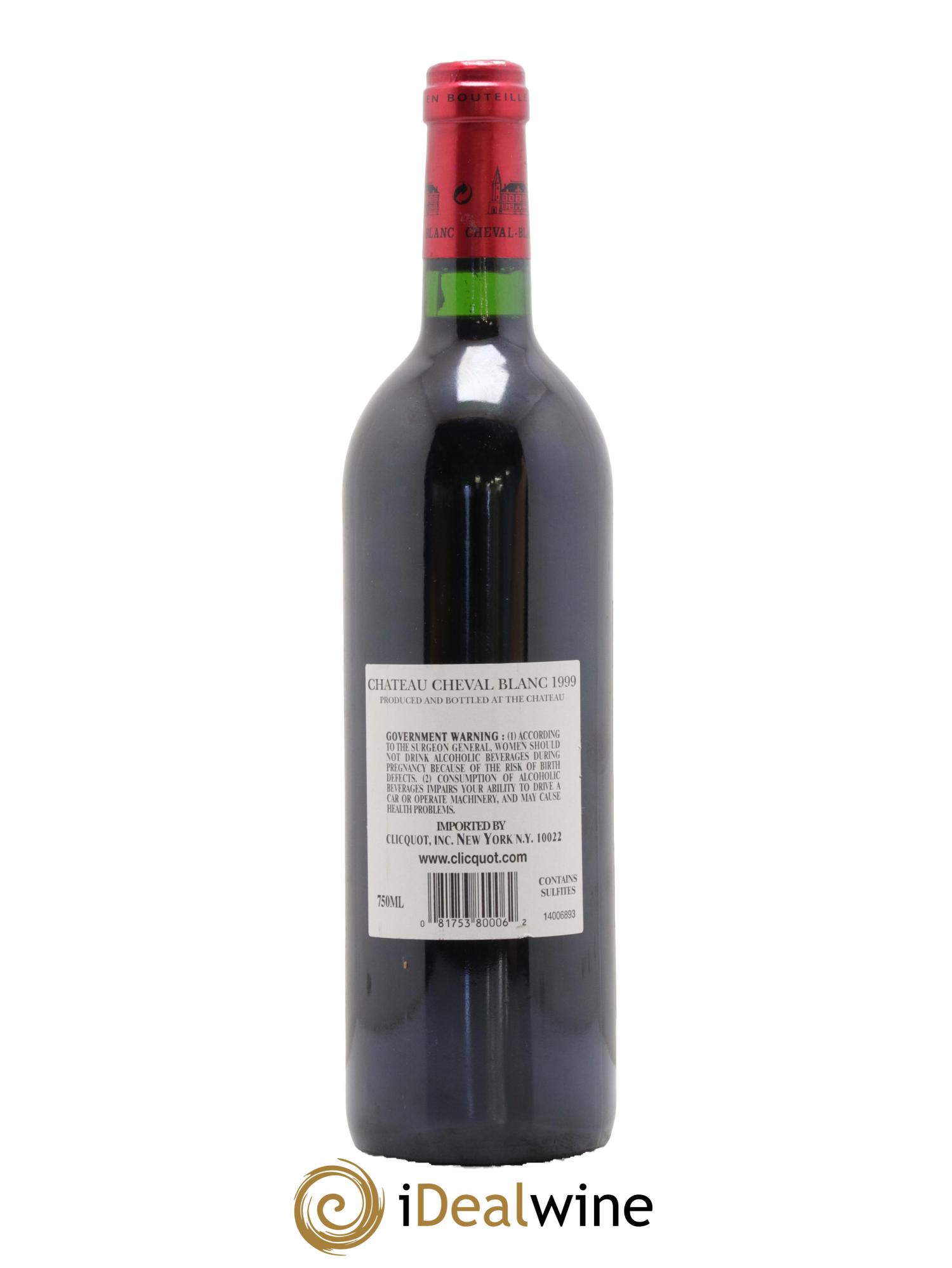 Château Cheval Blanc 1er Grand Cru Classé A 1999 - Lotto di 1 bottiglia - 1
