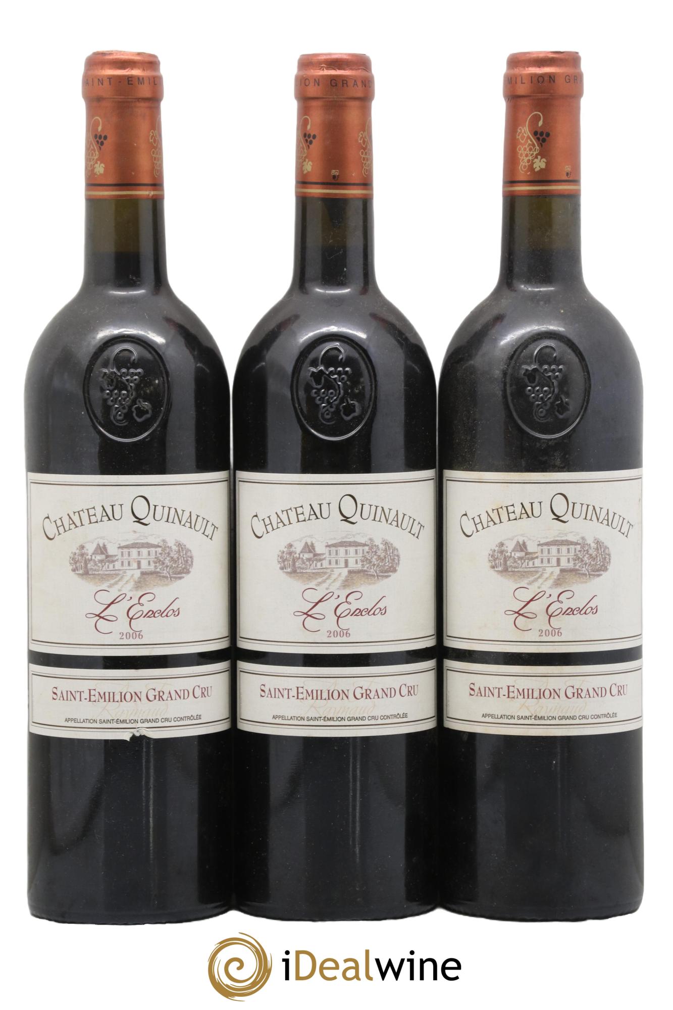Château Quinault L'Enclos 2006 - Lot de 3 bouteilles - 0