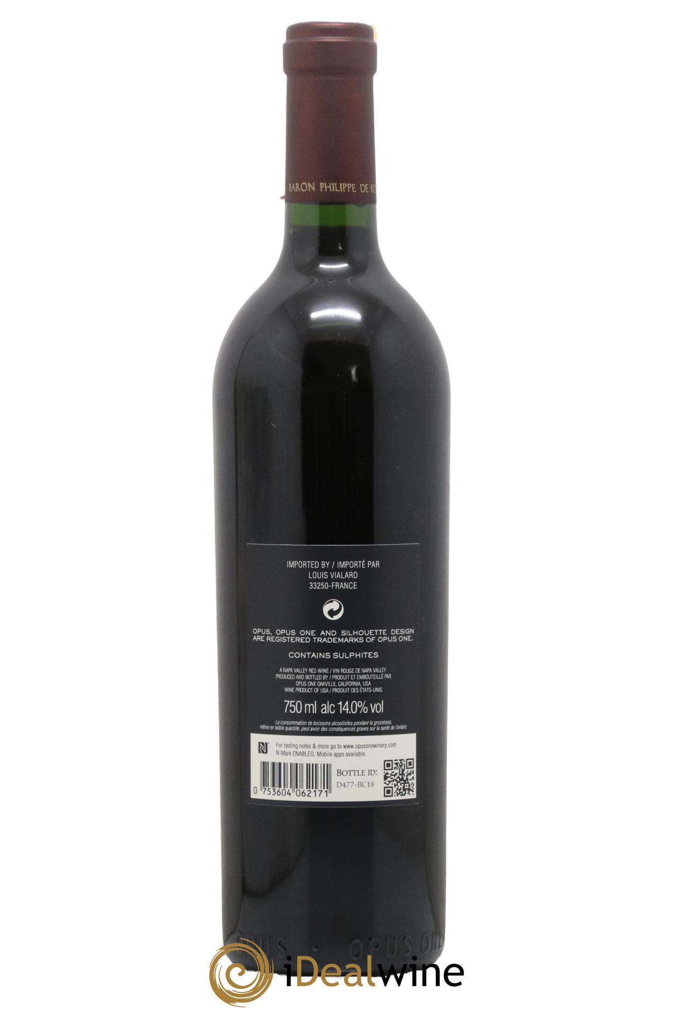 Napa Valley Opus One Robert Mondavi 2017 - Lot de 1 bouteille - 1