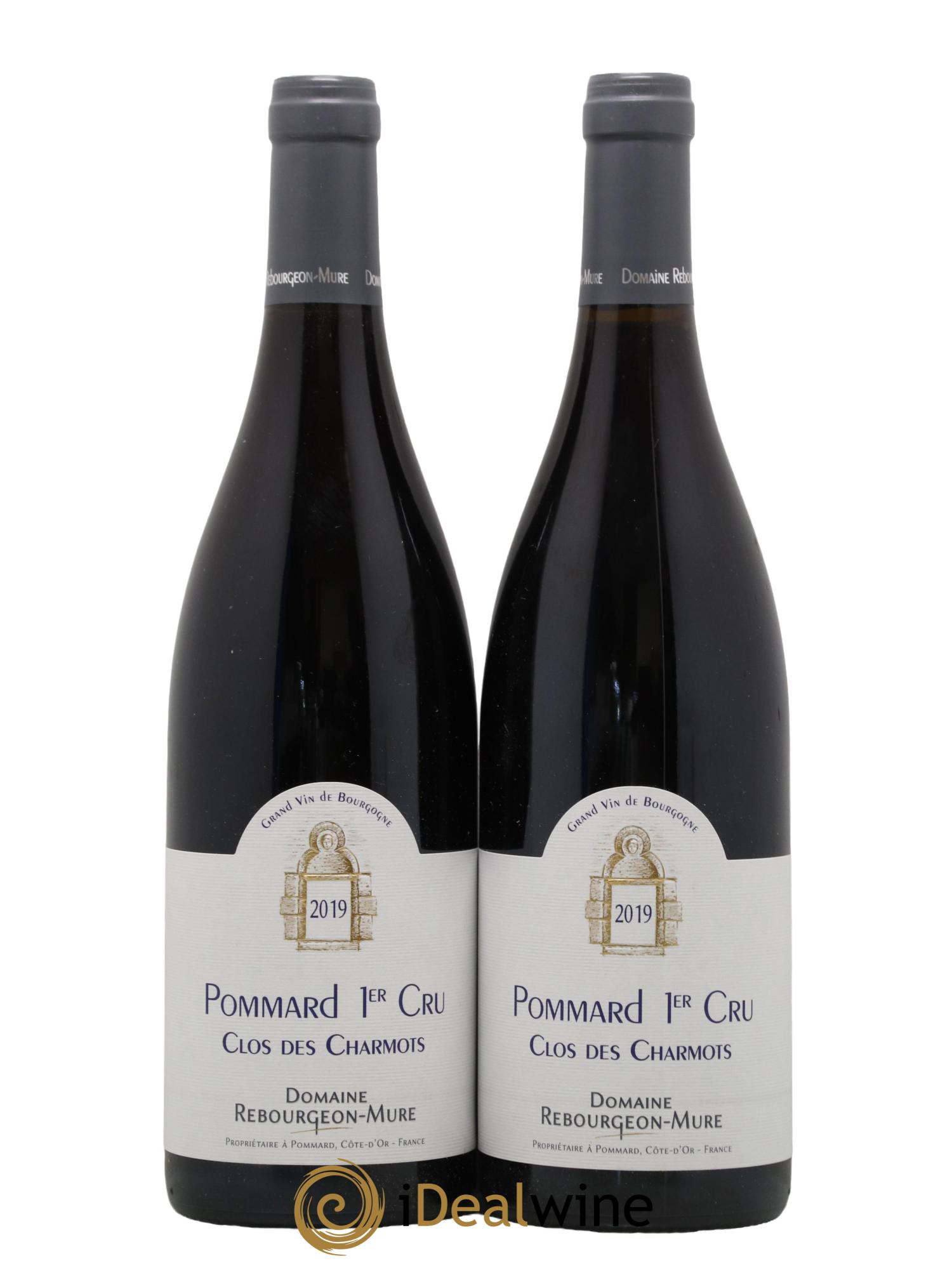 Pommard 1er Cru Clos des Charmots Domaine Rebourgeon Mure 2019 - Lot de 2 bouteilles - 0