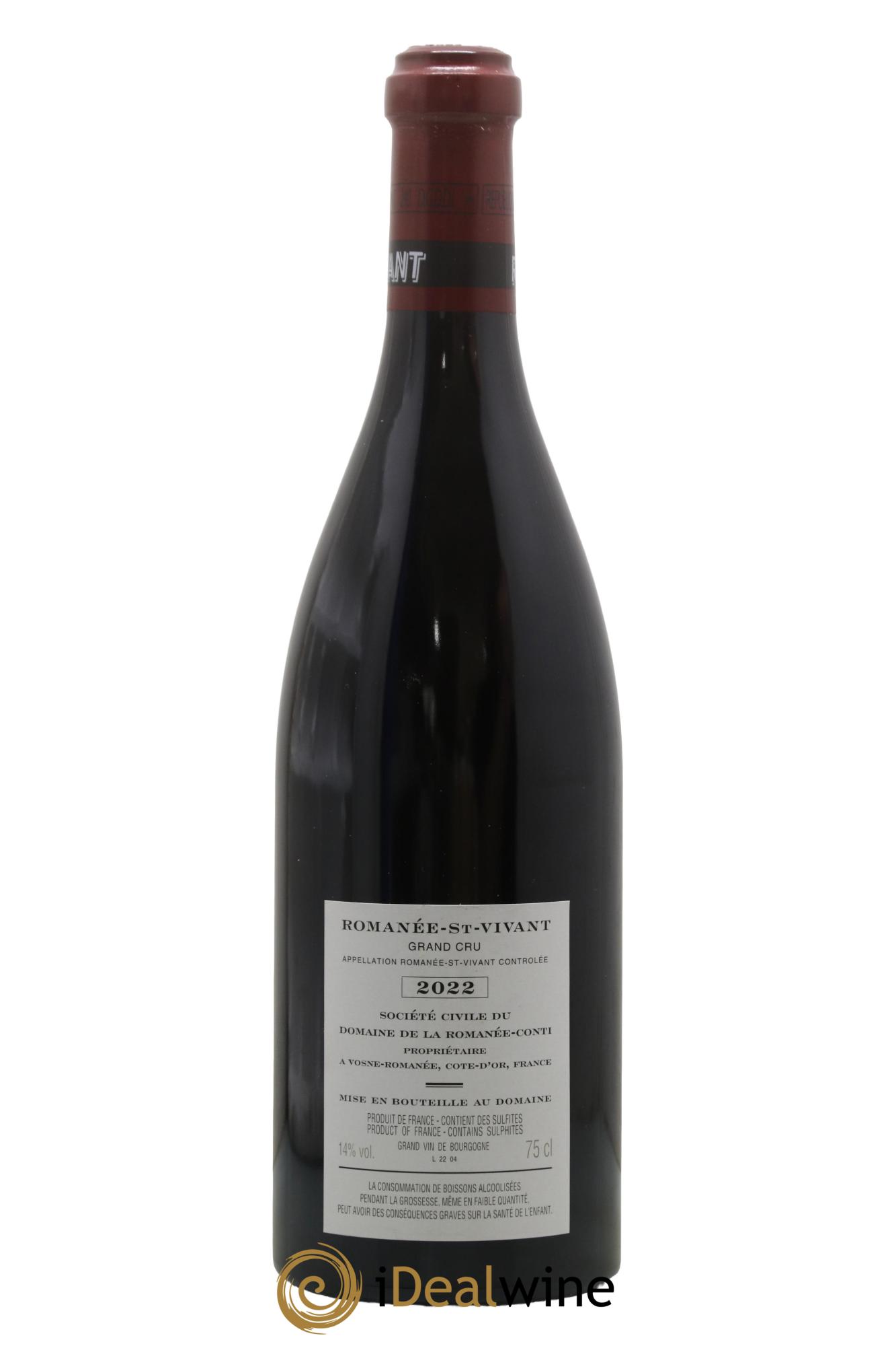 Romanée-Saint-Vivant Grand Cru Domaine de la Romanée-Conti 2022 - Lot of 1 bottle - 1