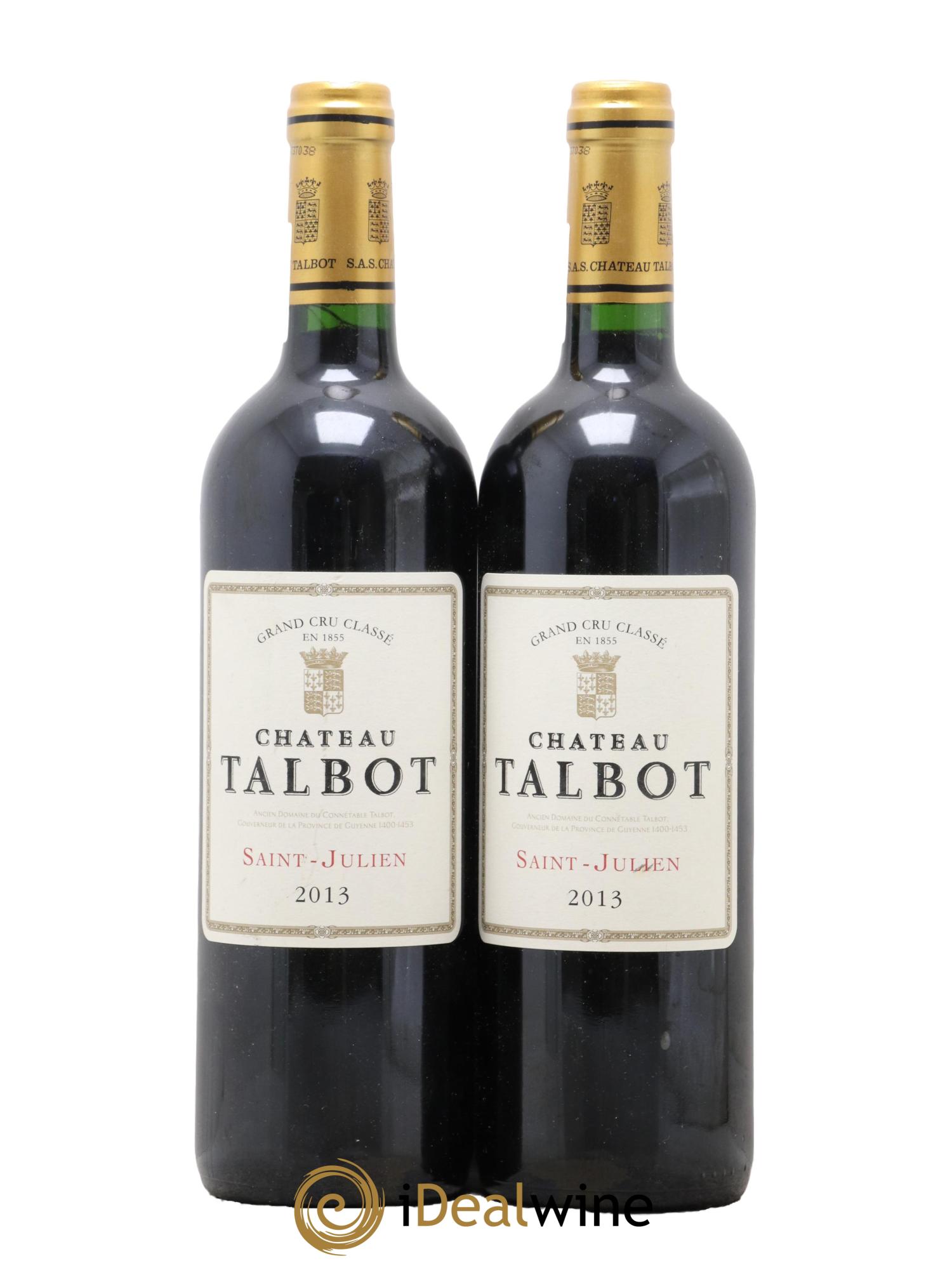 Château Talbot 4ème Grand Cru Classé 2013 - Lot de 2 bouteilles - 0