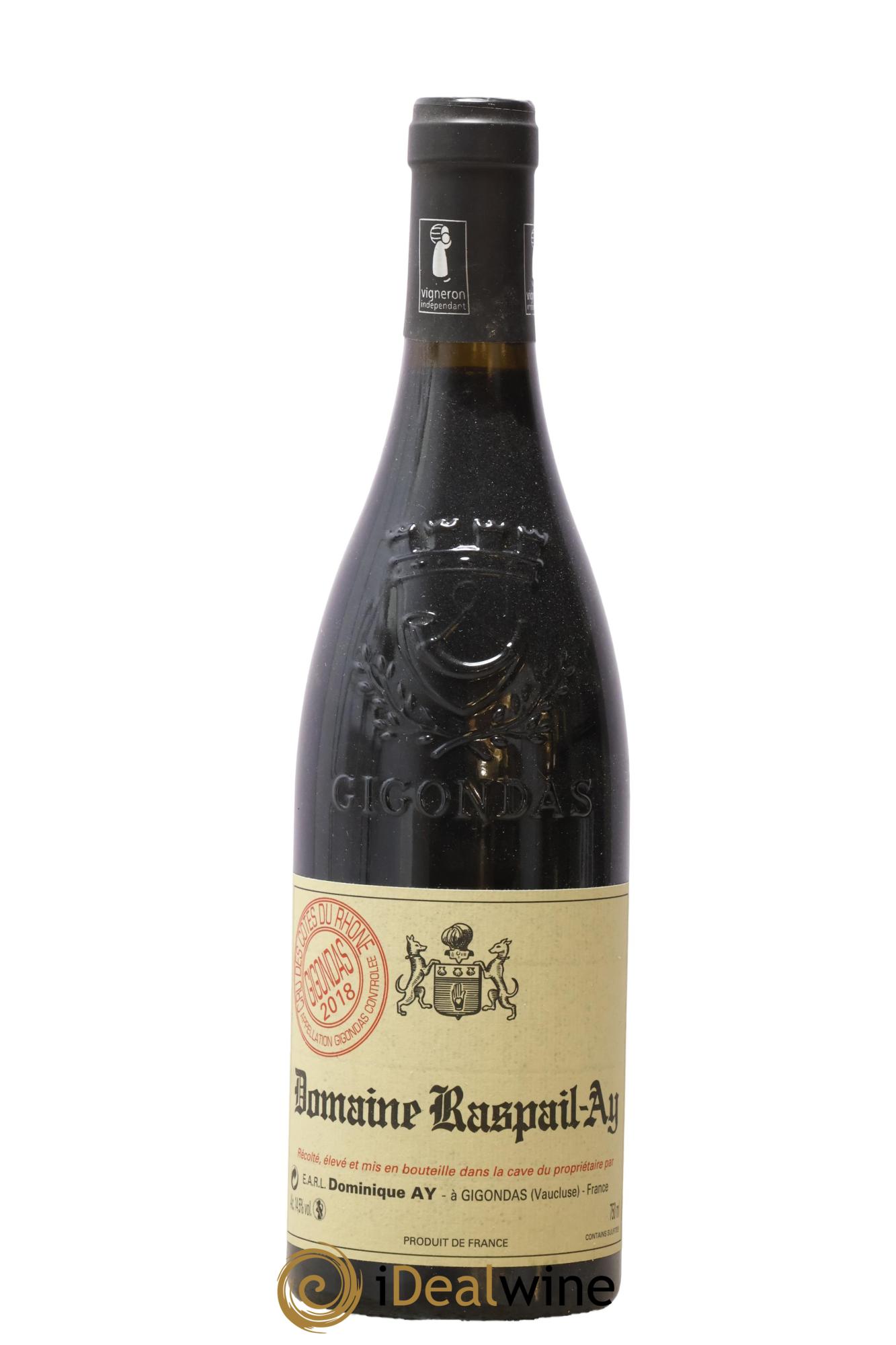 Gigondas Raspail-Ay 2018 - Lot of 1 bottle - 0