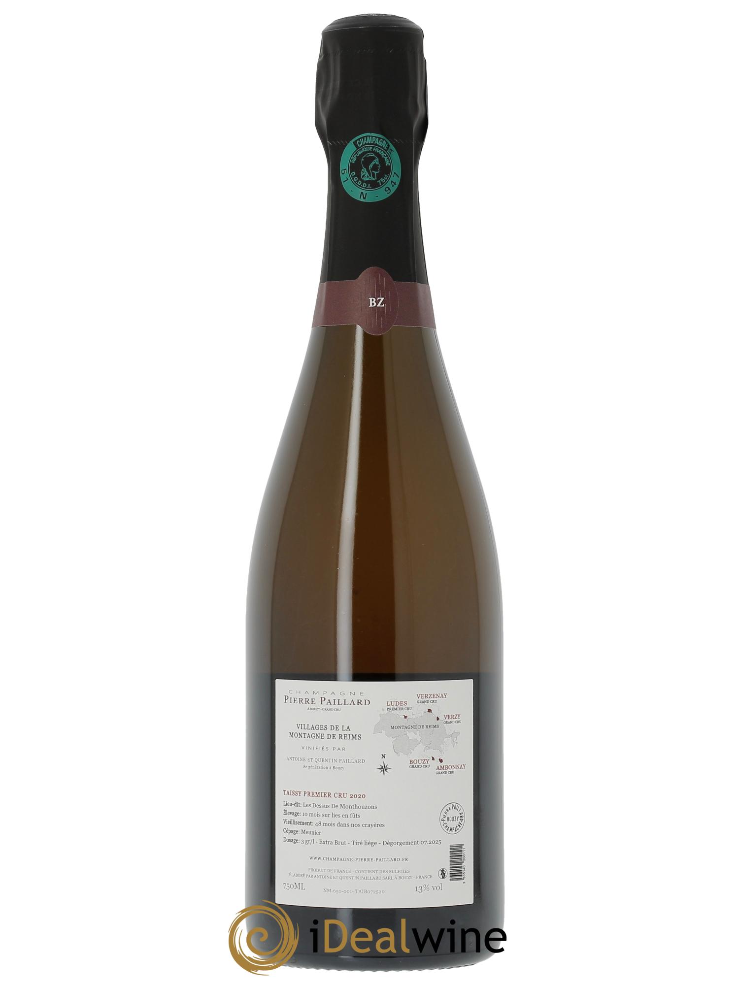 Taissy 1er Cru Extra-Brut Pierre Paillard 2020 - Lot de 1 bouteille - 1