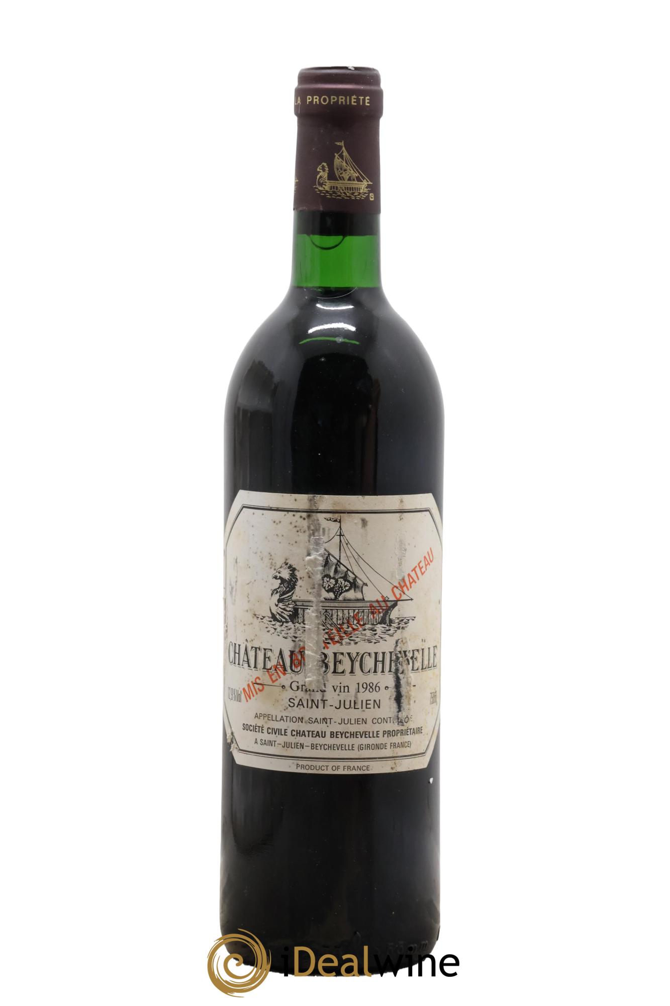 Château Beychevelle 4ème Grand Cru Classé 1986 - Lot of 1 bottle - 0