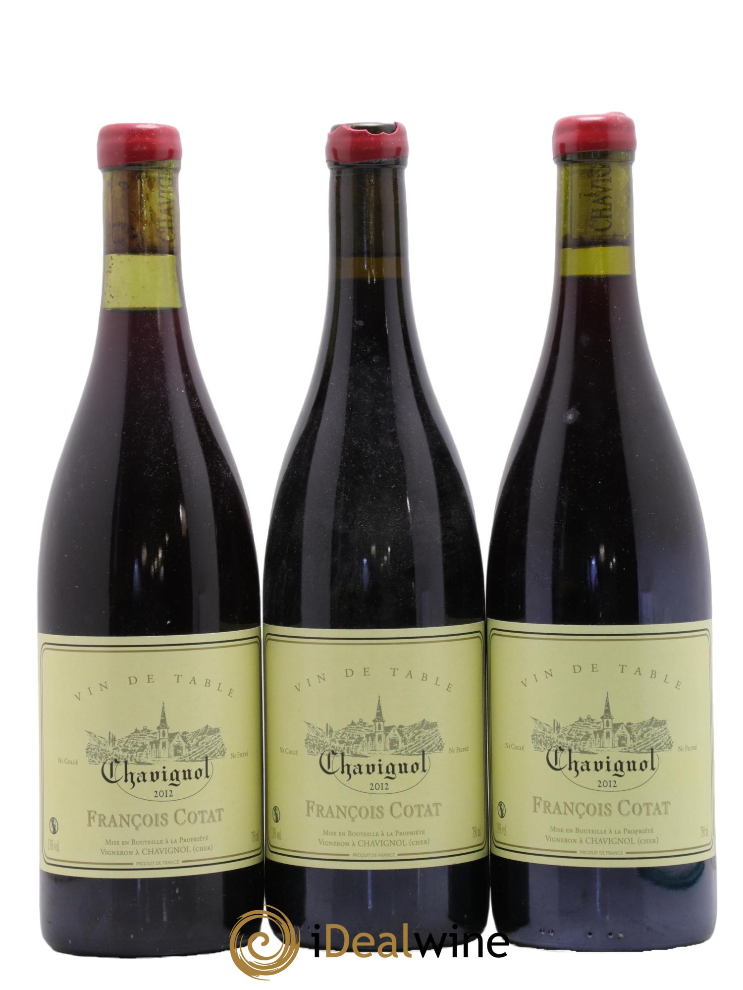 Vin de table - Chavignol François Cotat 2012 - Lotto di 3 bottiglie - 0