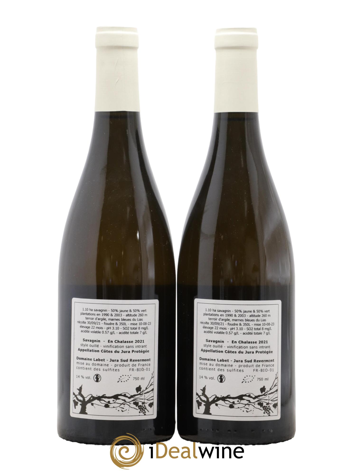 Côtes du Jura Savagnin En Chalasse Labet 2021 - Lot de 2 bouteilles - 1