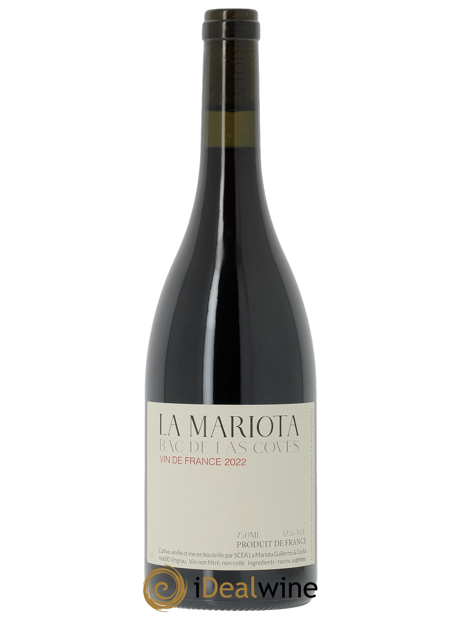 Côtes Catalanes Bac de las Coves La Mariota 2022 - Lot de 1 bouteille - 0