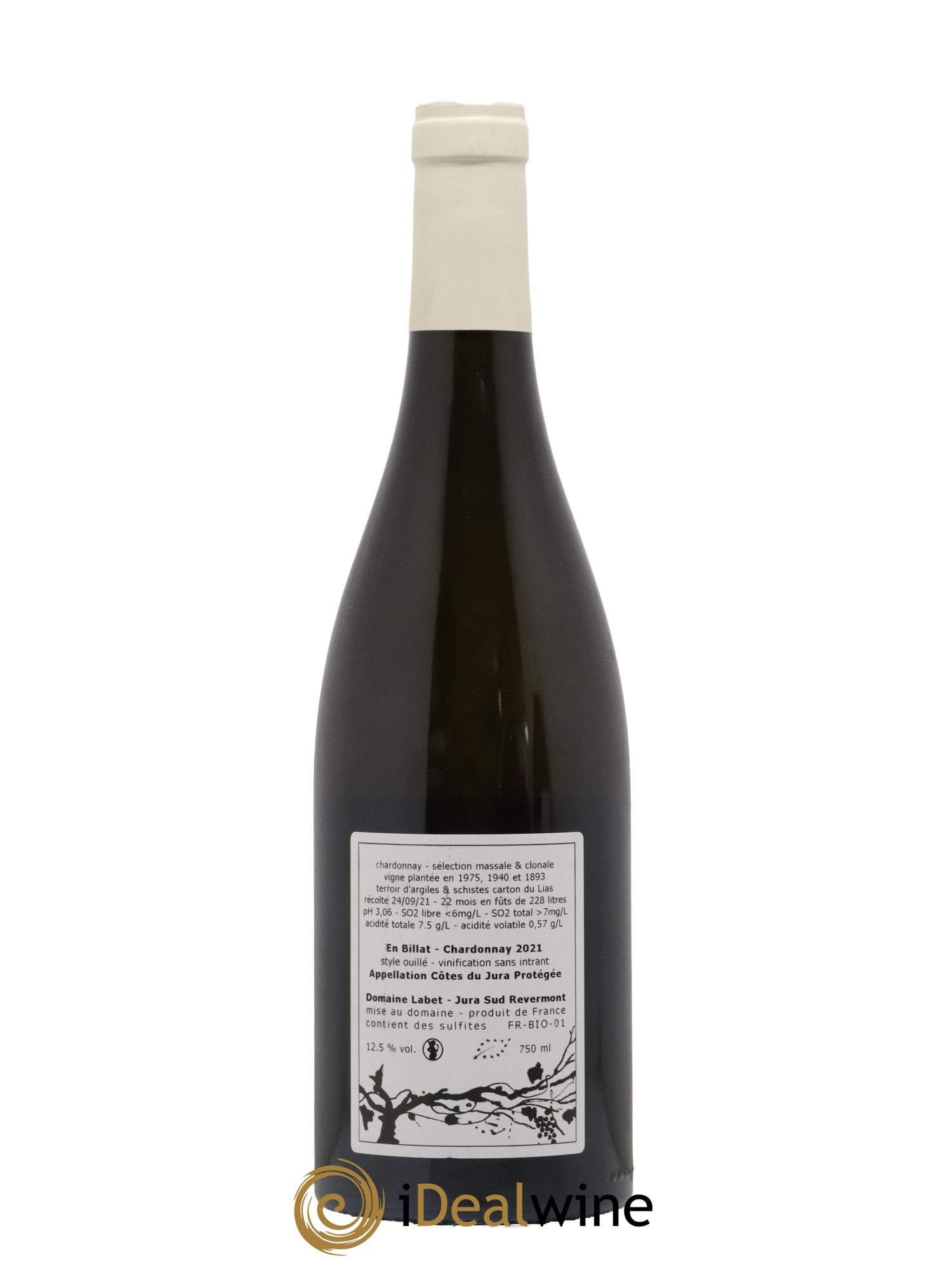 Côtes du Jura Chardonnay En Billat Labet (Domaine) 2021 - Lot de 1 bouteille - 1