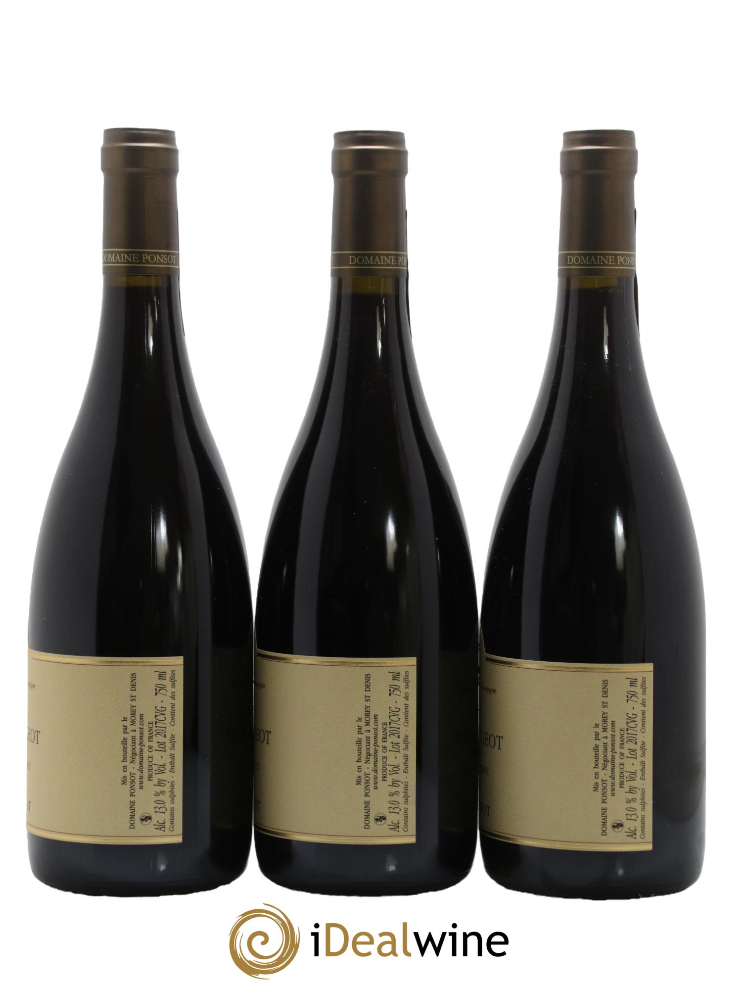 Clos de Vougeot Grand Cru Vieilles Vignes Ponsot (Domaine)  2017 - Lot de 3 bouteilles - 1