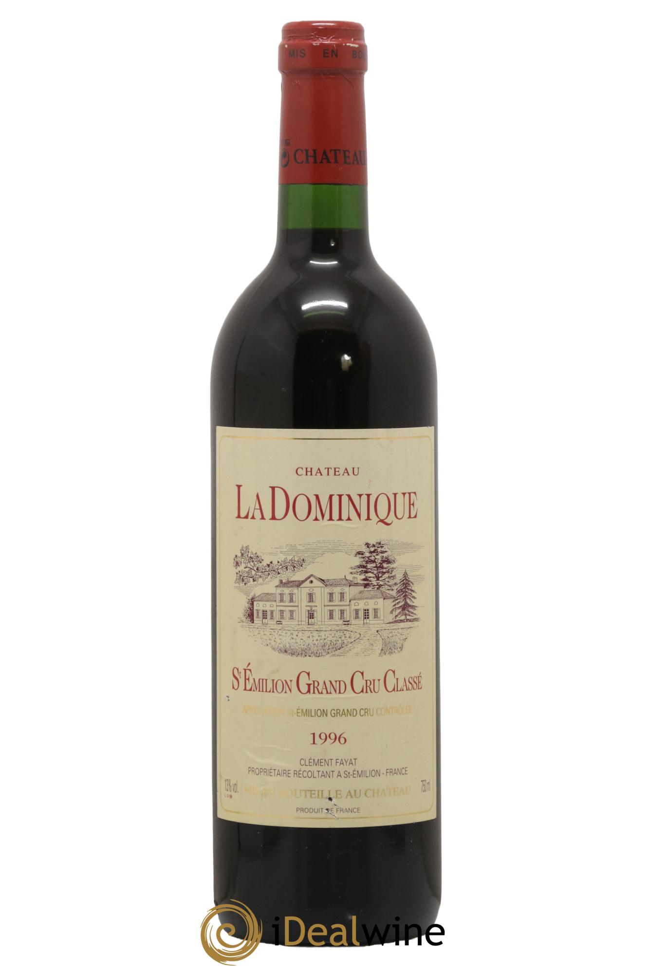 Château la Dominique Grand Cru Classé 1996 - Lot de 1 bouteille - 0