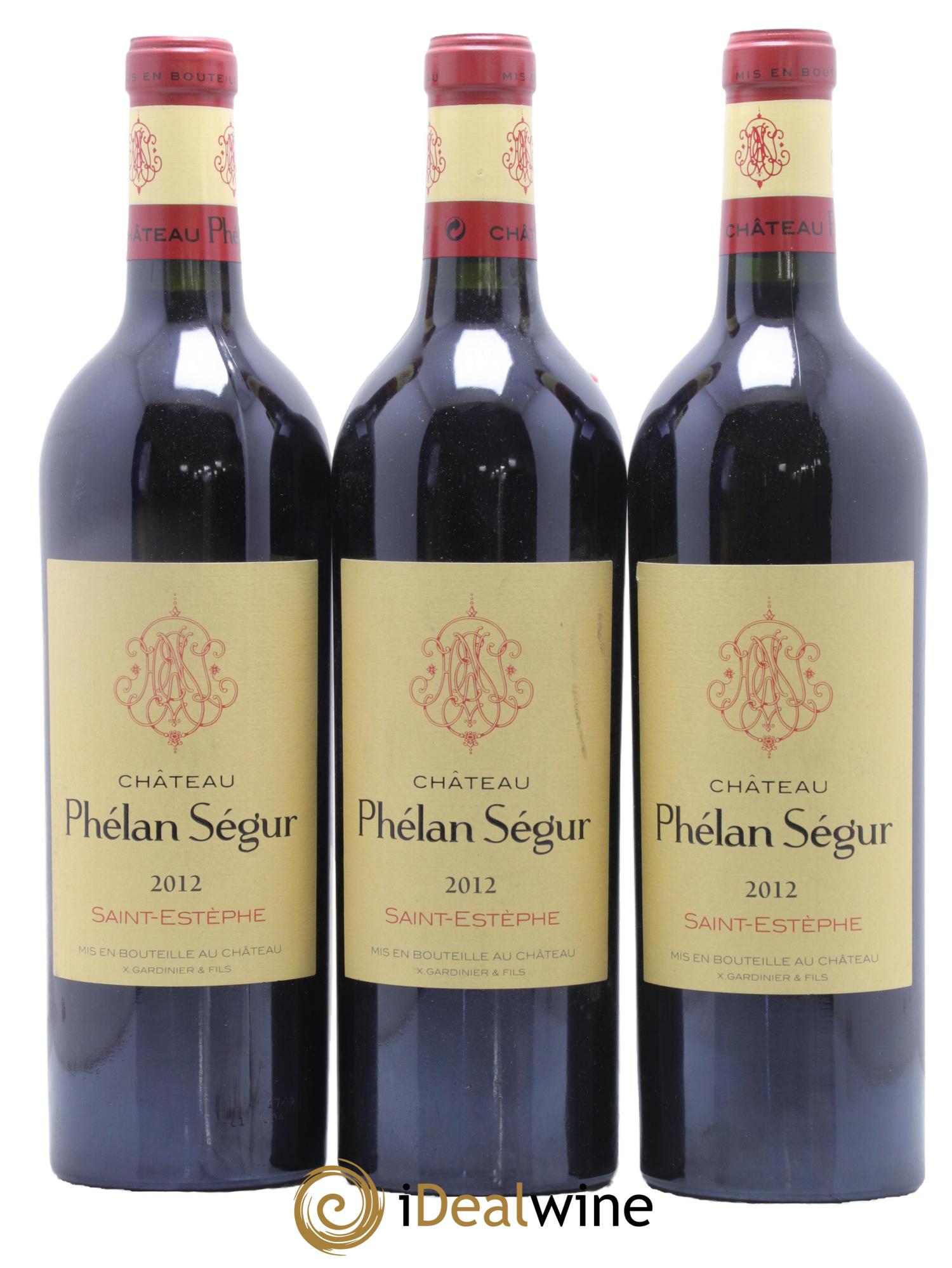 Château Phélan Ségur 2012 - Lotto di 3 bottiglie - 0