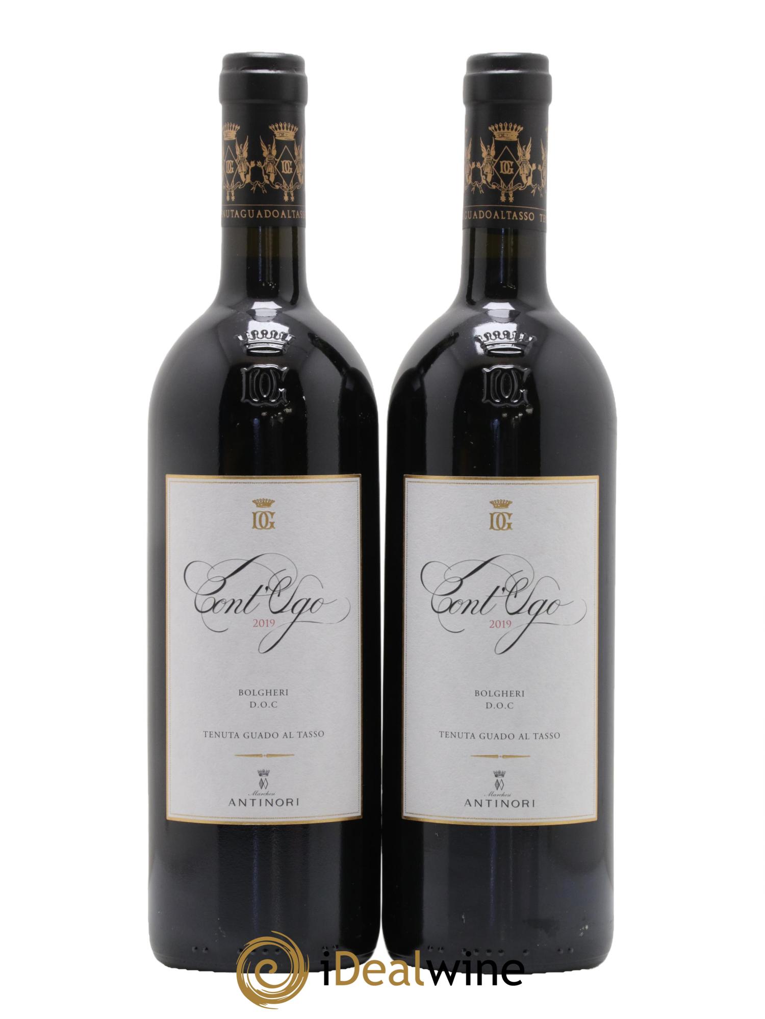 Bolgheri DOC Cont'Ugo Tenuta Guado al Tasso - Marchesi Antinori 2019 - Lot de 2 bouteilles - 0