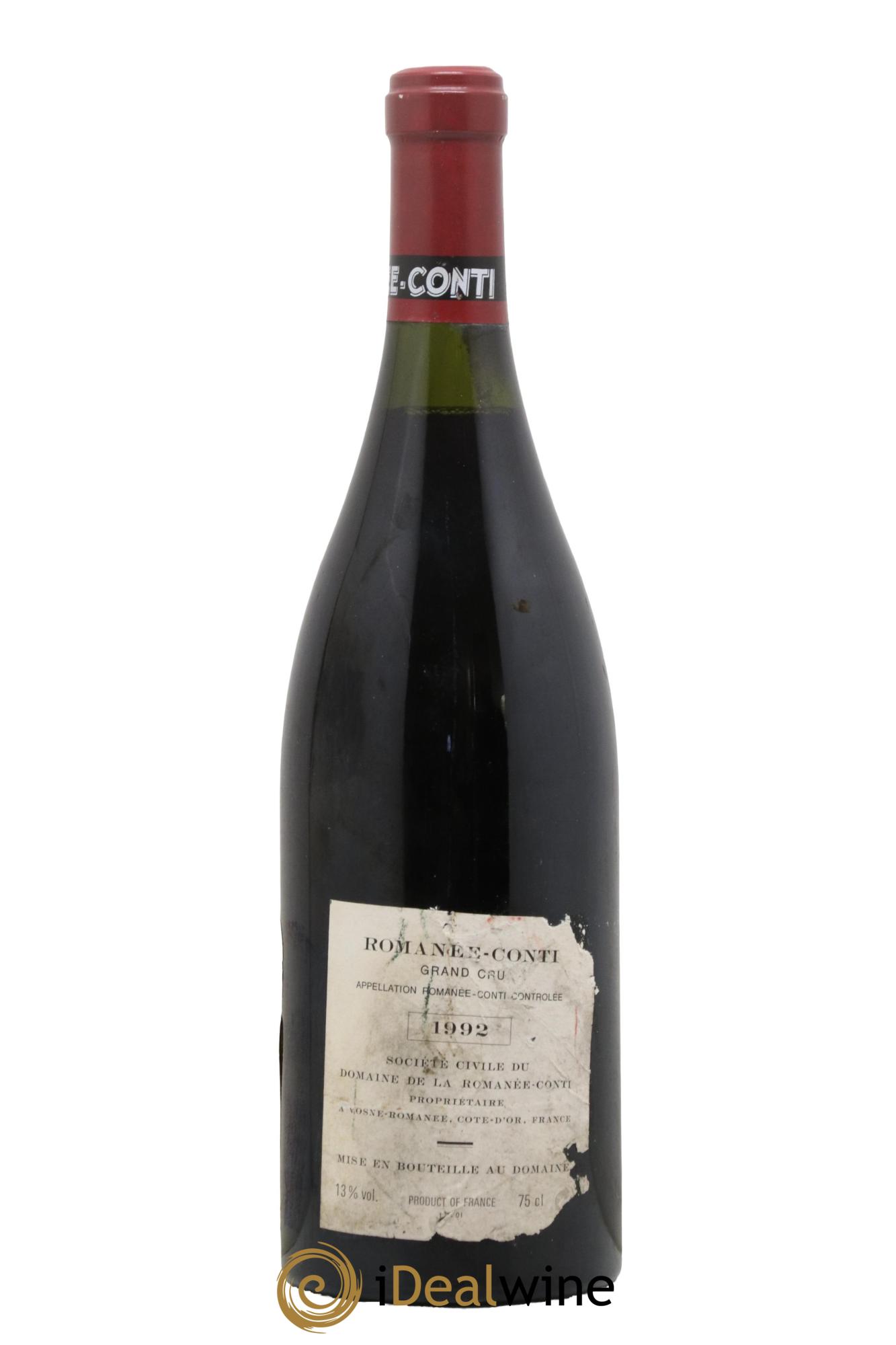 Romanée-Conti Grand Cru Domaine de la Romanée-Conti 1992 - Lot de 1 bouteille - 1