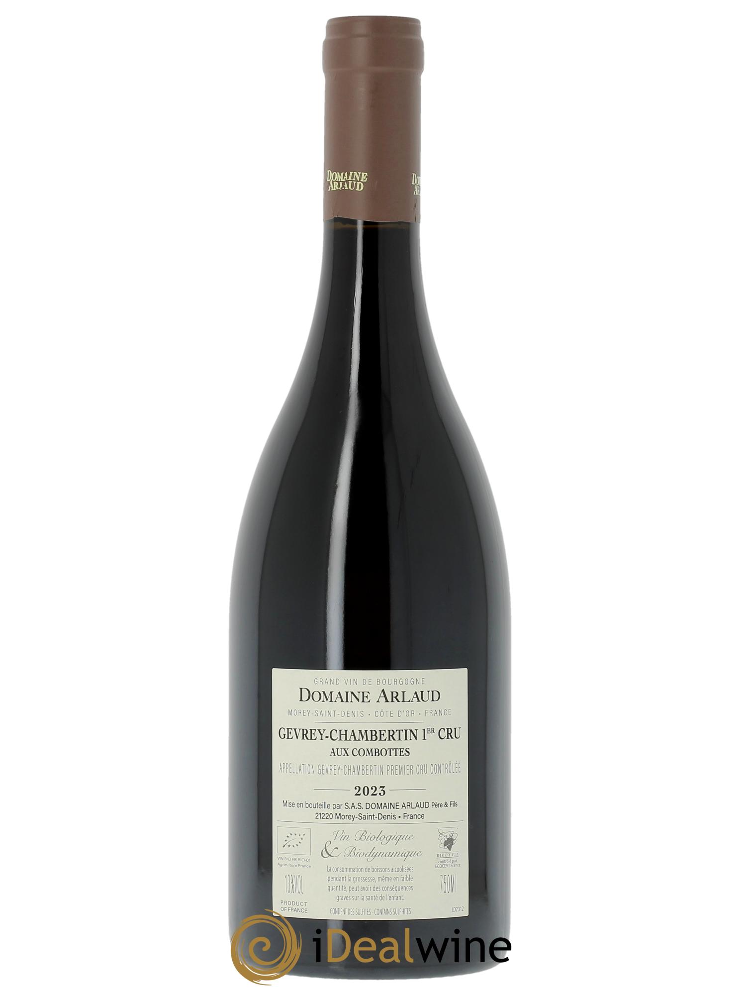 Gevrey-Chambertin 1er Cru Aux Combottes Arlaud  2023 - Lot de 1 bouteille - 1