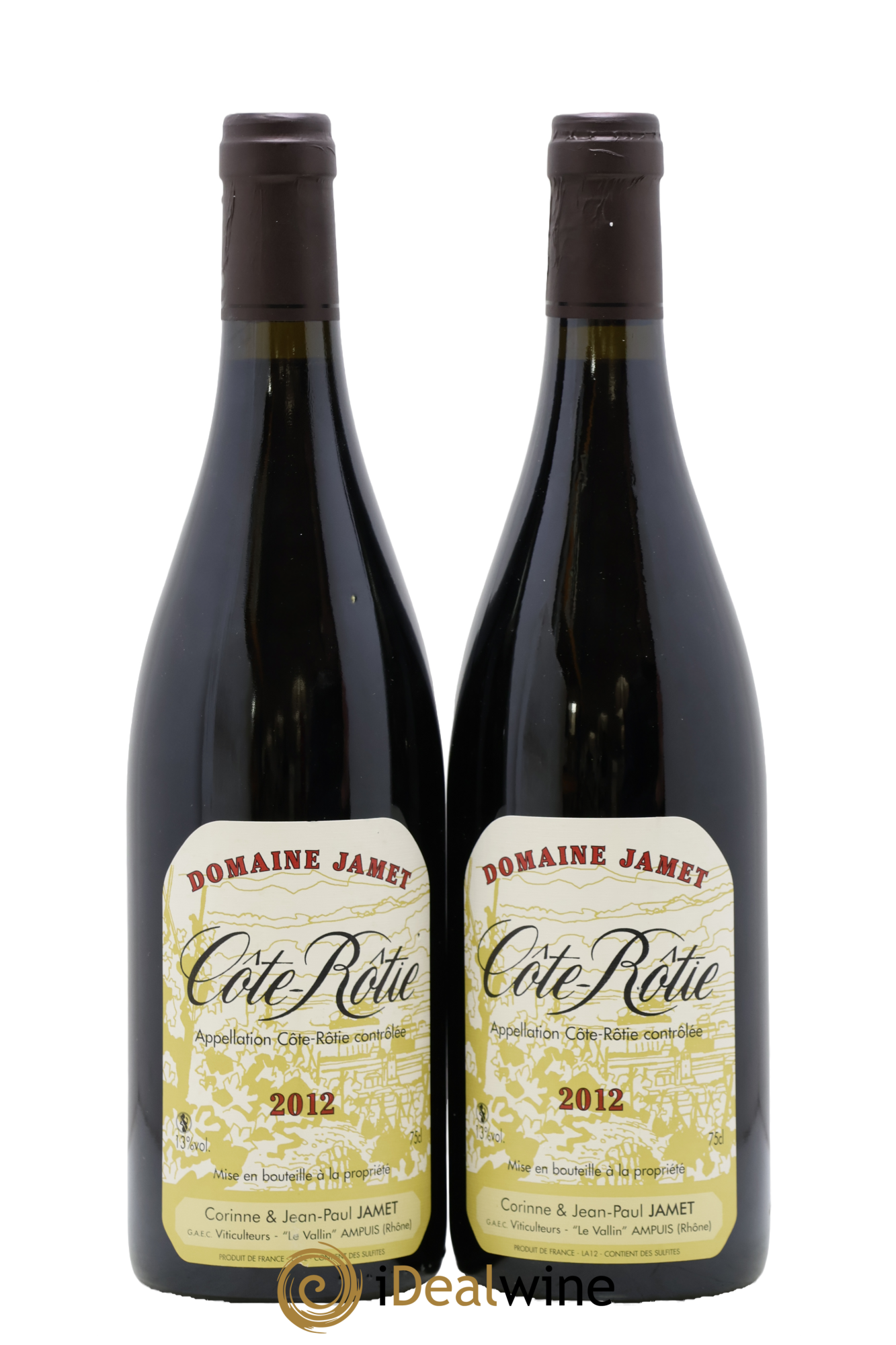 Côte-Rôtie Jamet (Domaine) 2012 - Posten von 2 Flaschen - 0
