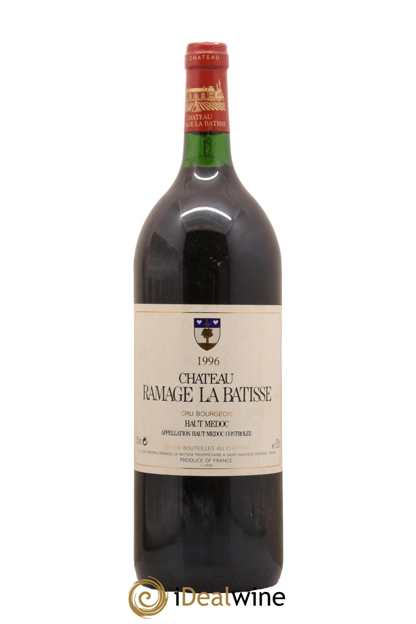 Château Ramage la Bâtisse Cru Bourgeois 1996 - Lot de 1 magnum - 0