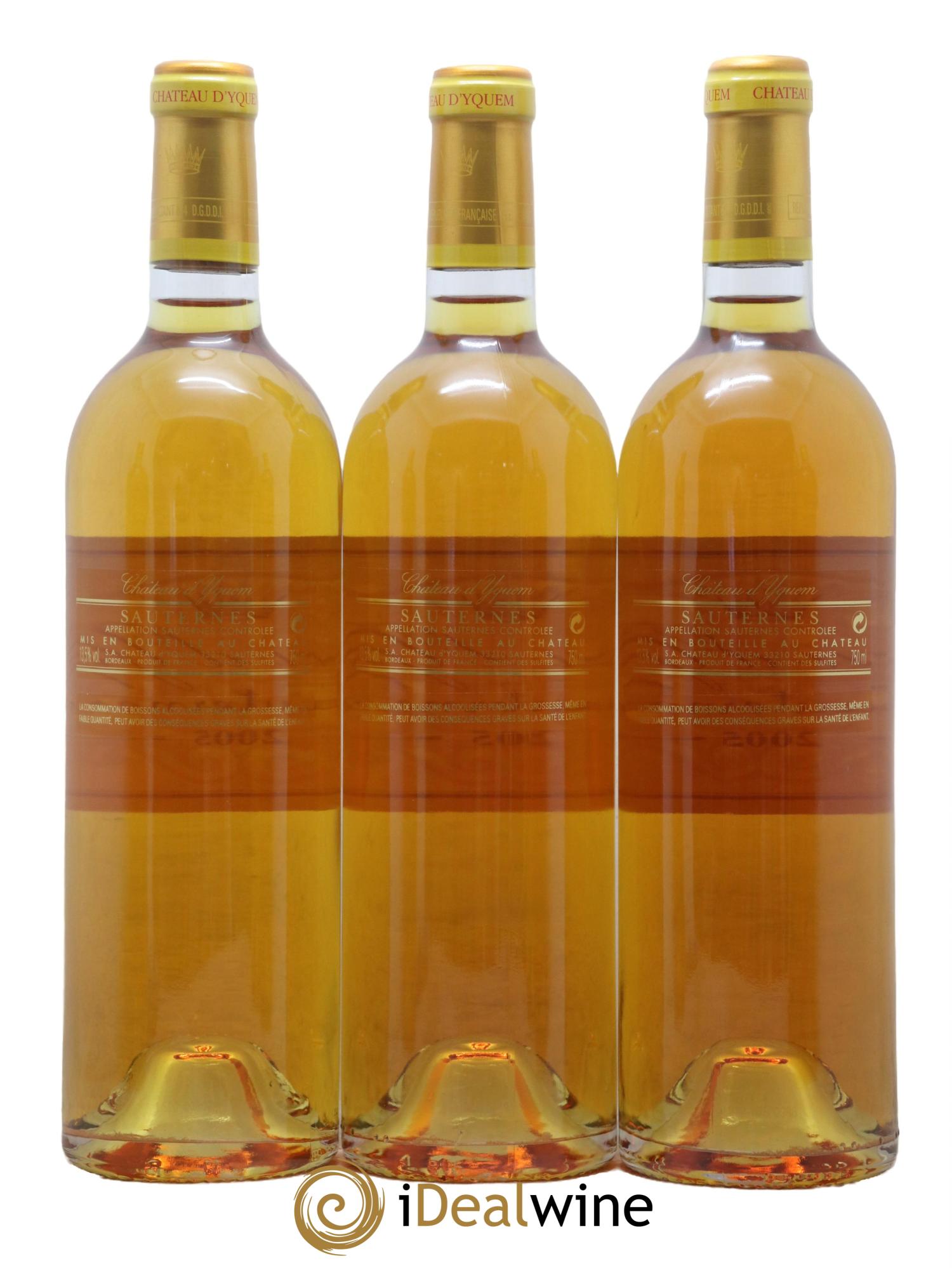 Château d' Yquem 1er Cru Classé Supérieur 2005 - Lot de 6 bouteilles - 2