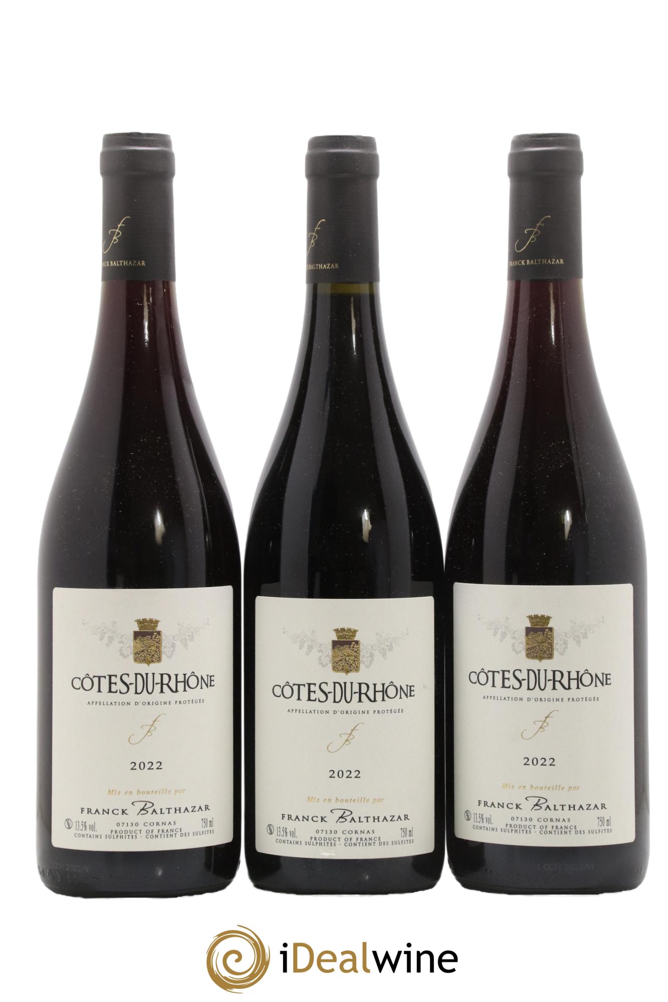 Côtes-du-Rhône Franck Balthazar (Domaine) 2022 - Lot de 3 bouteilles - 0