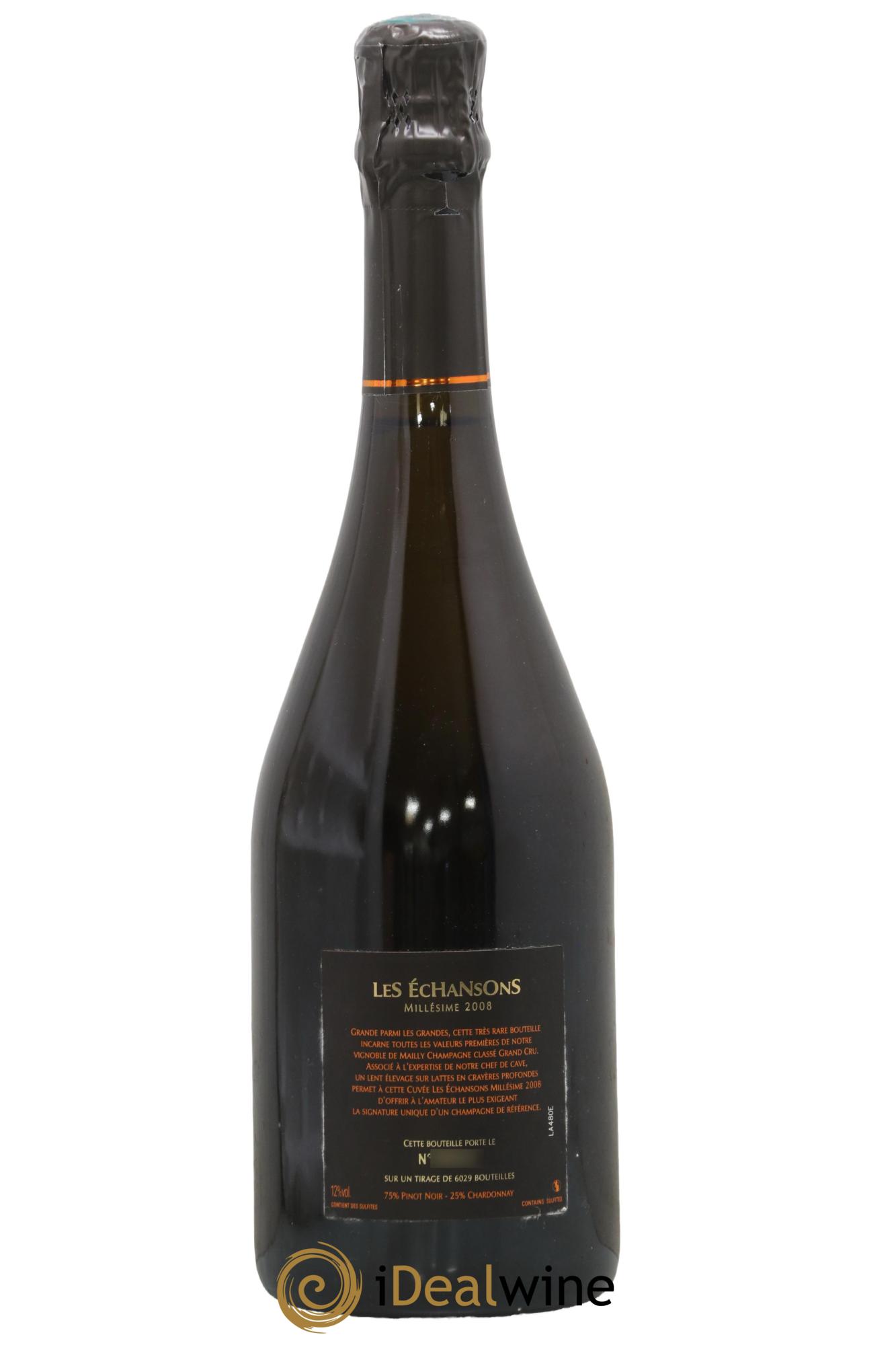 Brut Grand Cru Les Echansons Mailly 2008 - Lot of 1 bottle - 1