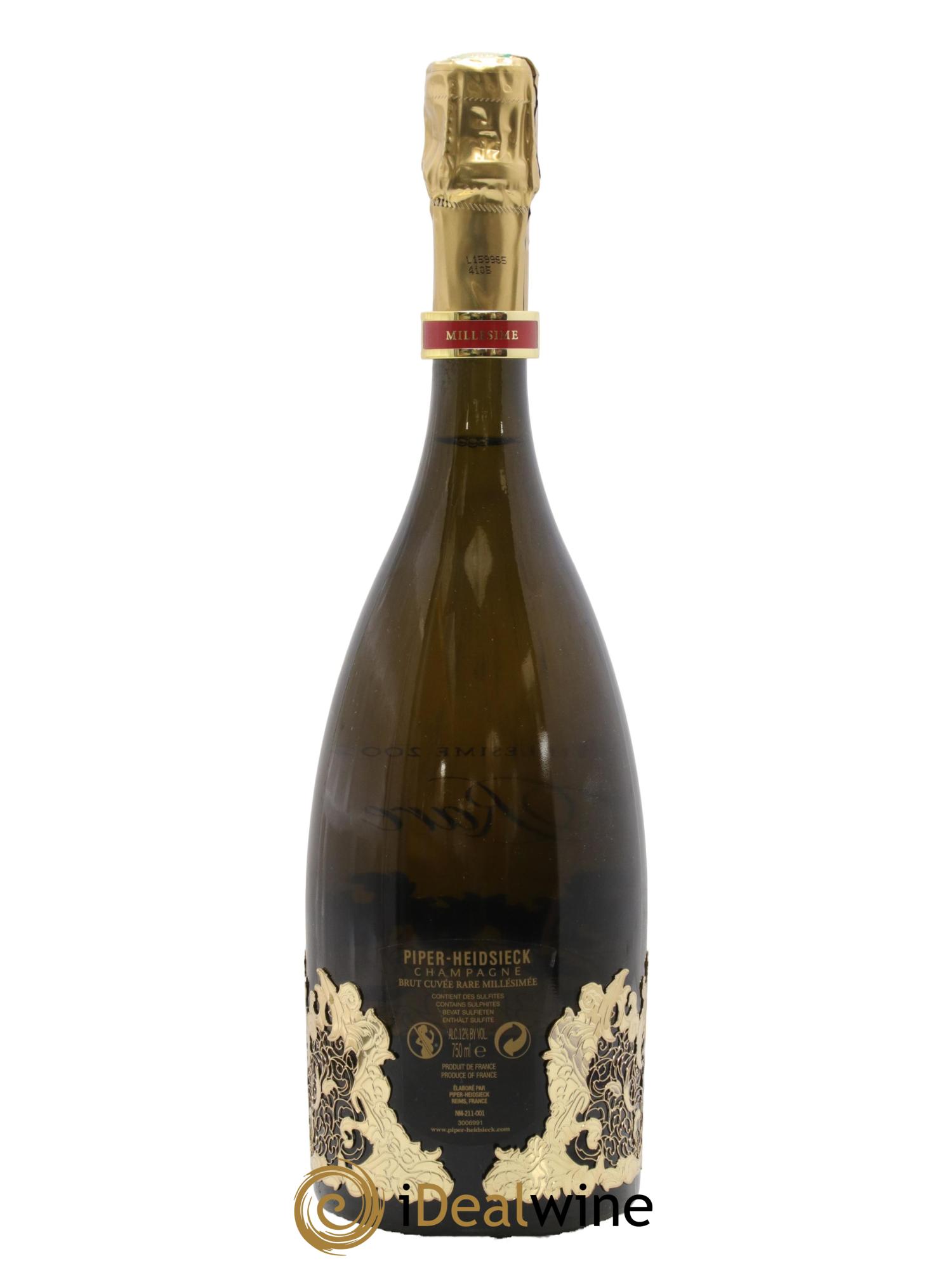 Rare Piper Heidsieck 2002 - Lot de 1 bouteille - 1