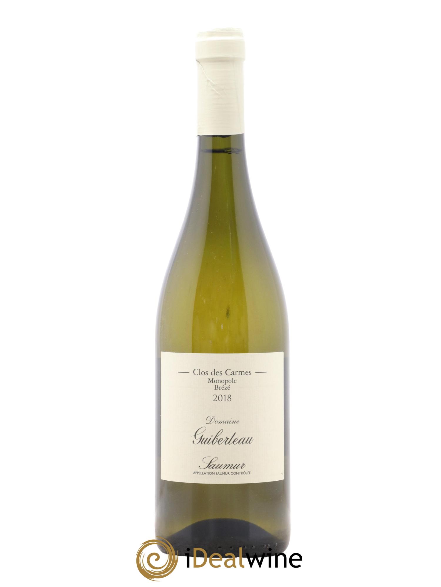 Saumur Brézé Clos des Carmes Domaine Guiberteau 2018 - Lot de 1 bouteille - 0