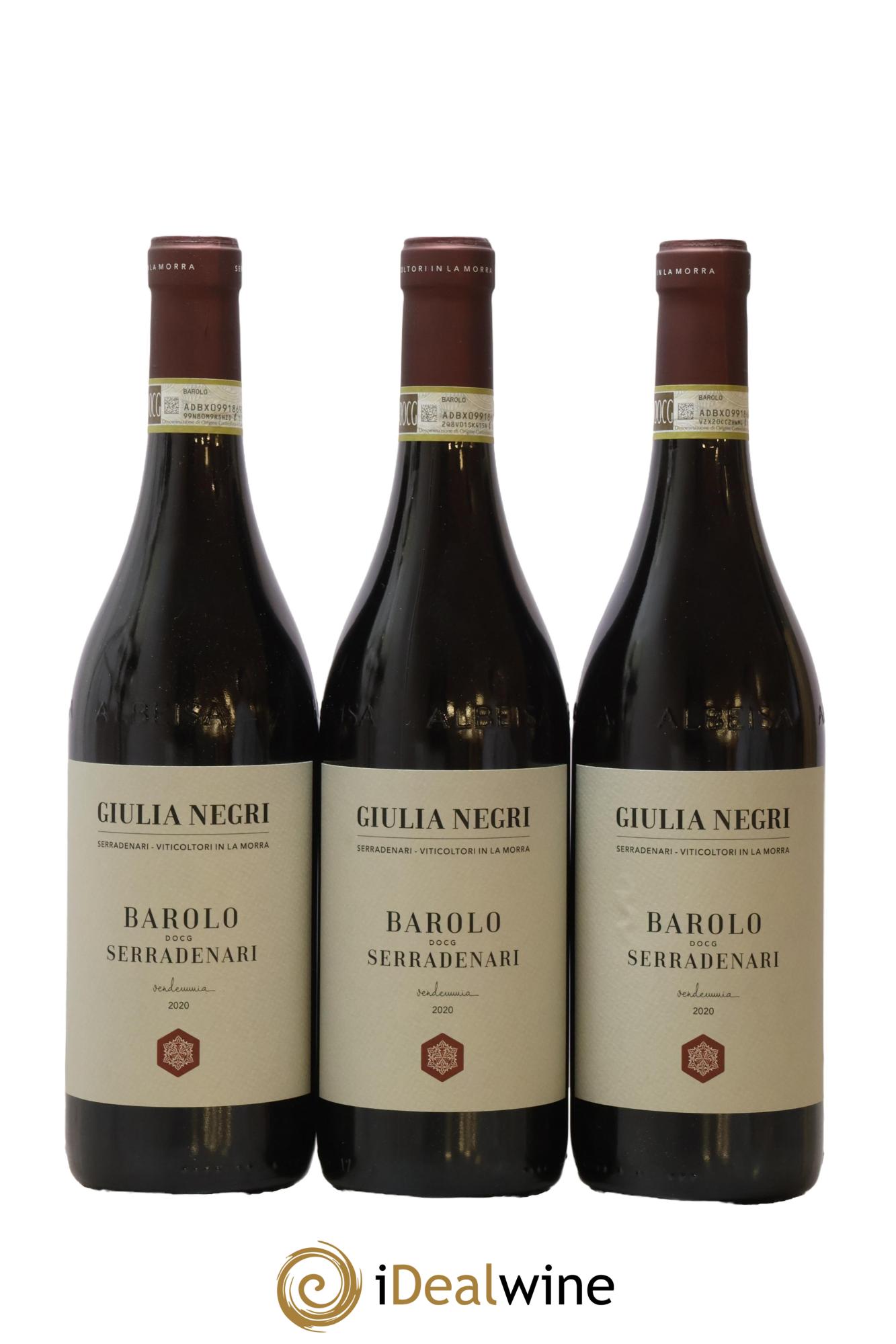Barolo DOCG Giulia Negri Serradenari 2020 - Lot de 3 bouteilles - 0
