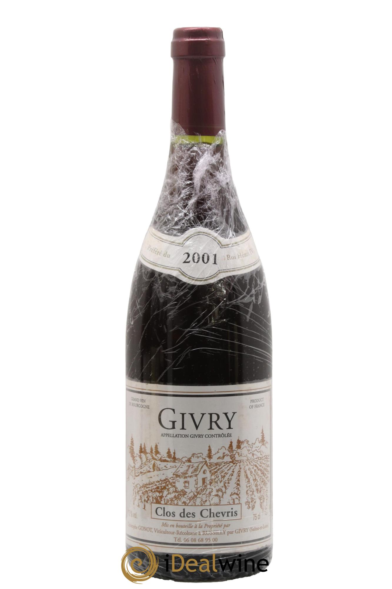 Givry Clos des Chevris Christophe Gonot 2001 - Posten von 1 Flasche - 0