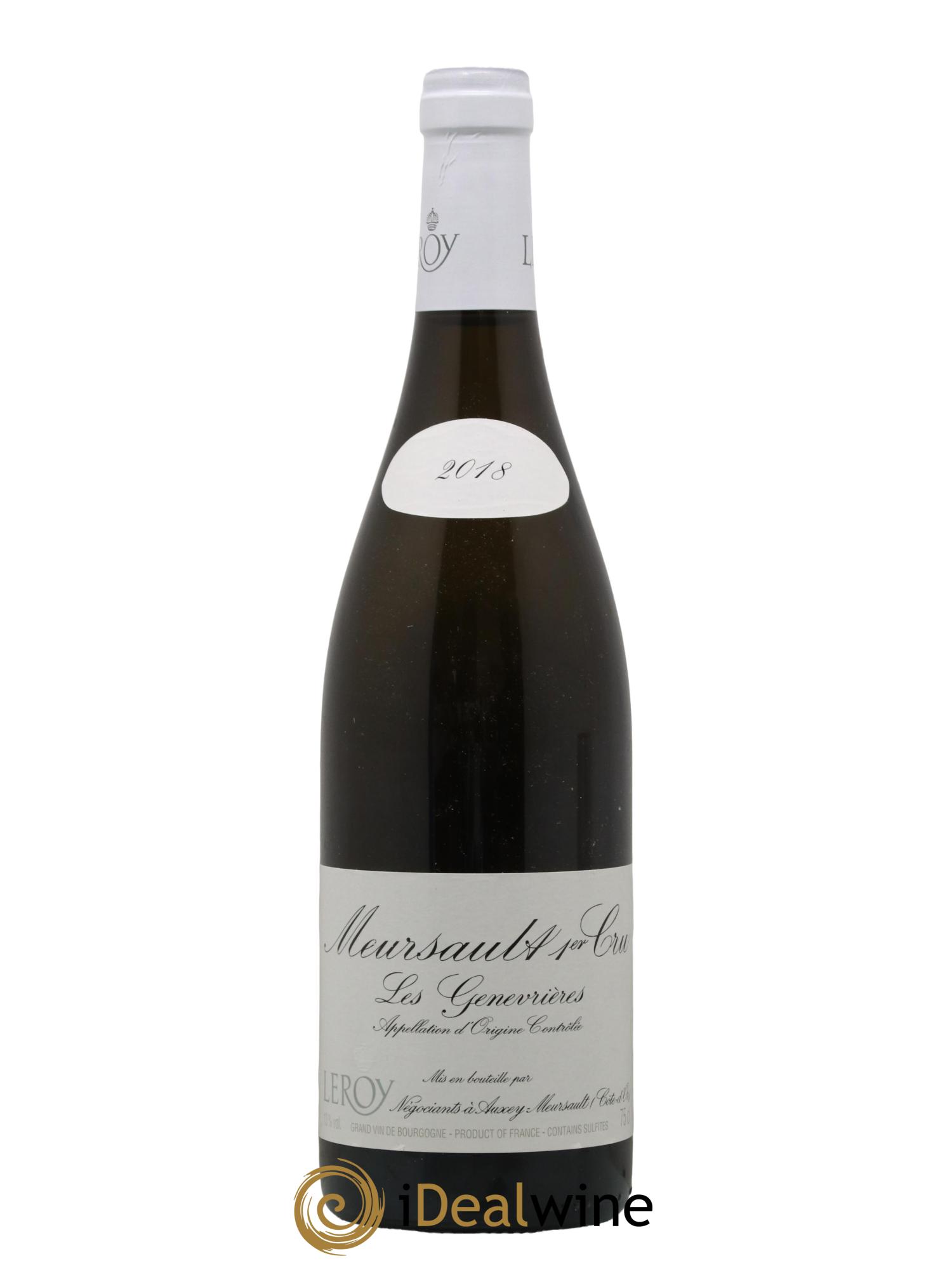 Meursault 1er Cru Les Genevrières Leroy SA 2018 - Lot de 1 bouteille - 0