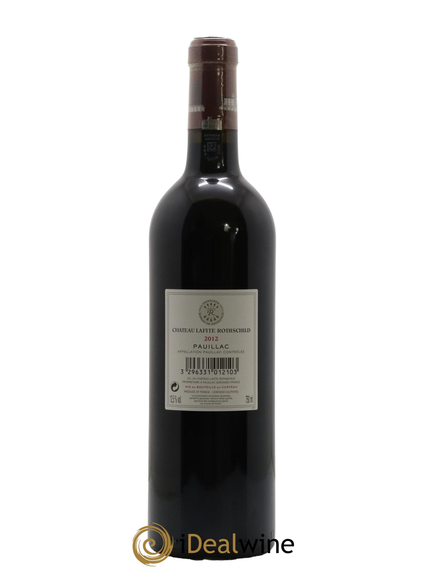 Château Lafite Rothschild 1er Grand Cru Classé 2012 - Lot de 1 bouteille - 1