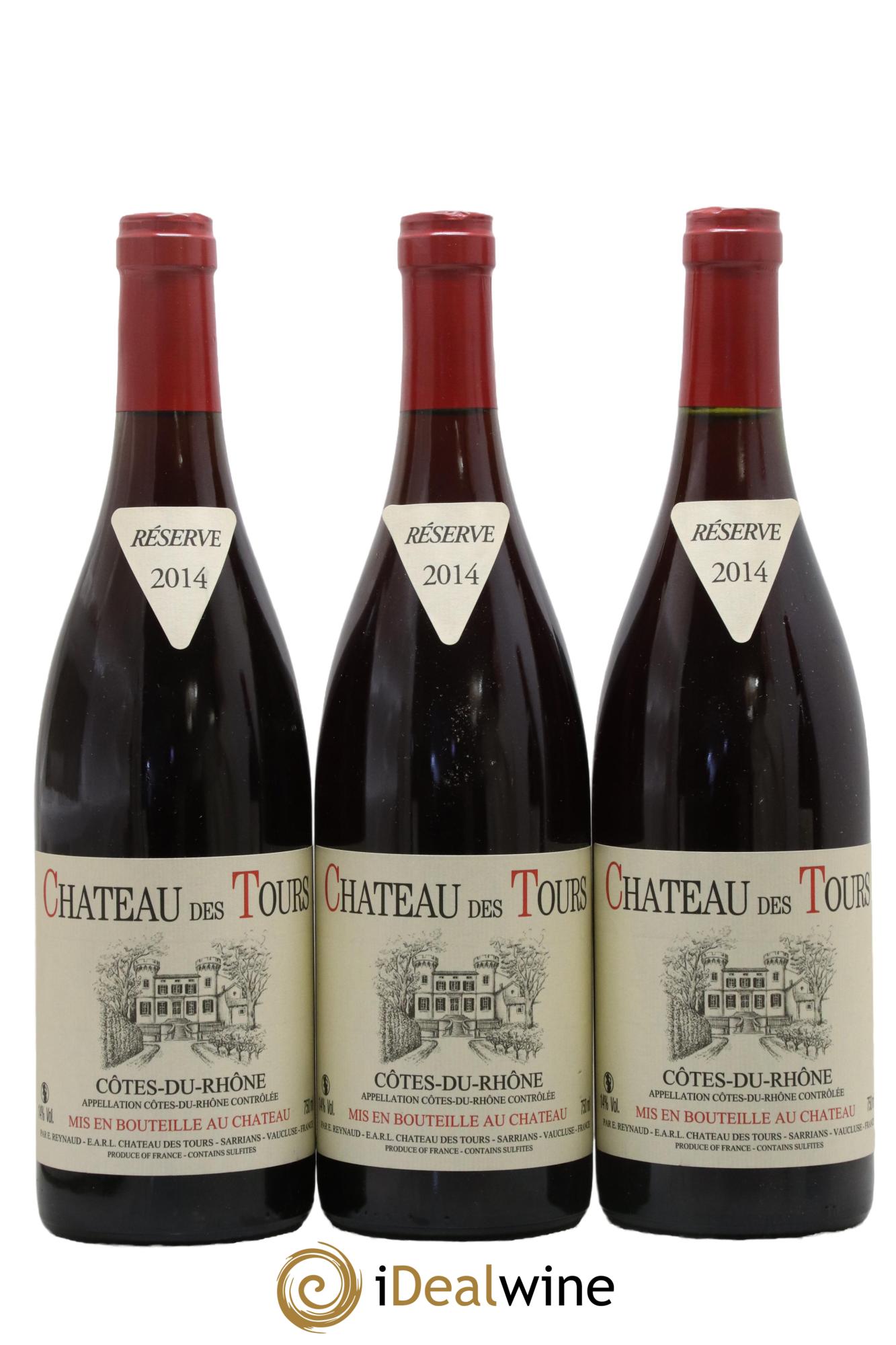 Côtes-du-Rhône Château des Tours Emmanuel Reynaud 2014 - Lot de 3 bouteilles - 0