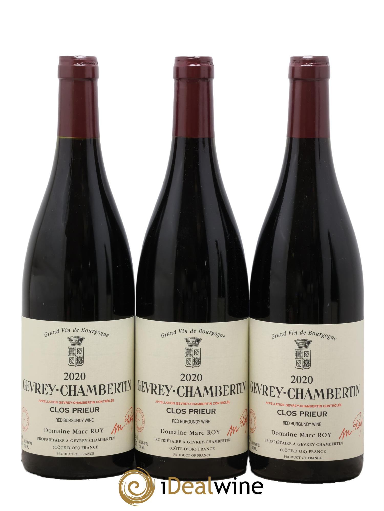Gevrey-Chambertin Clos Prieur Marc Roy 2020 - Lot de 3 bouteilles - 0