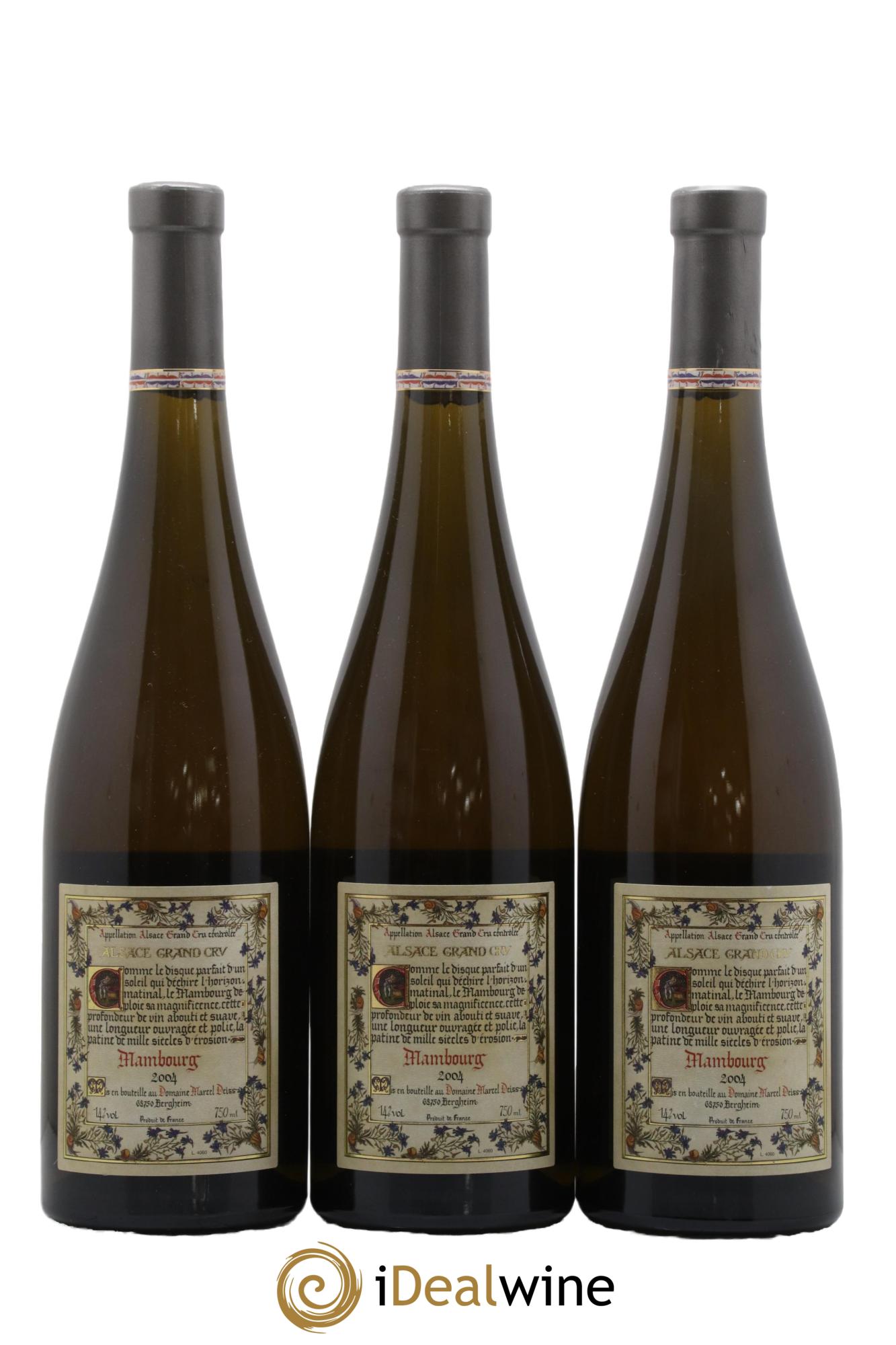 Alsace Grand Cru Mambourg Marcel Deiss (Domaine) 2004 - Lot of 3 bottles - 1