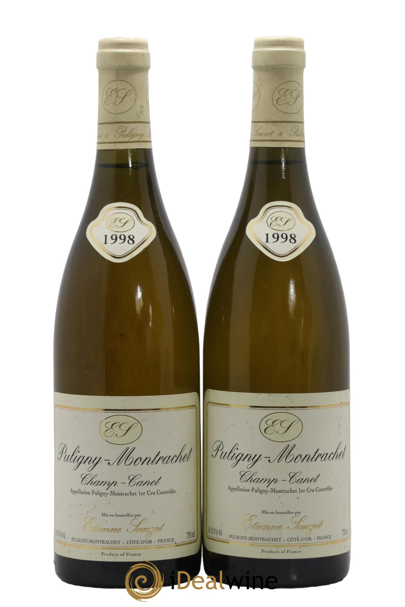 Puligny-Montrachet 1er Cru Champ Canet Etienne Sauzet 1998 - Lot de 2 bouteilles - 0