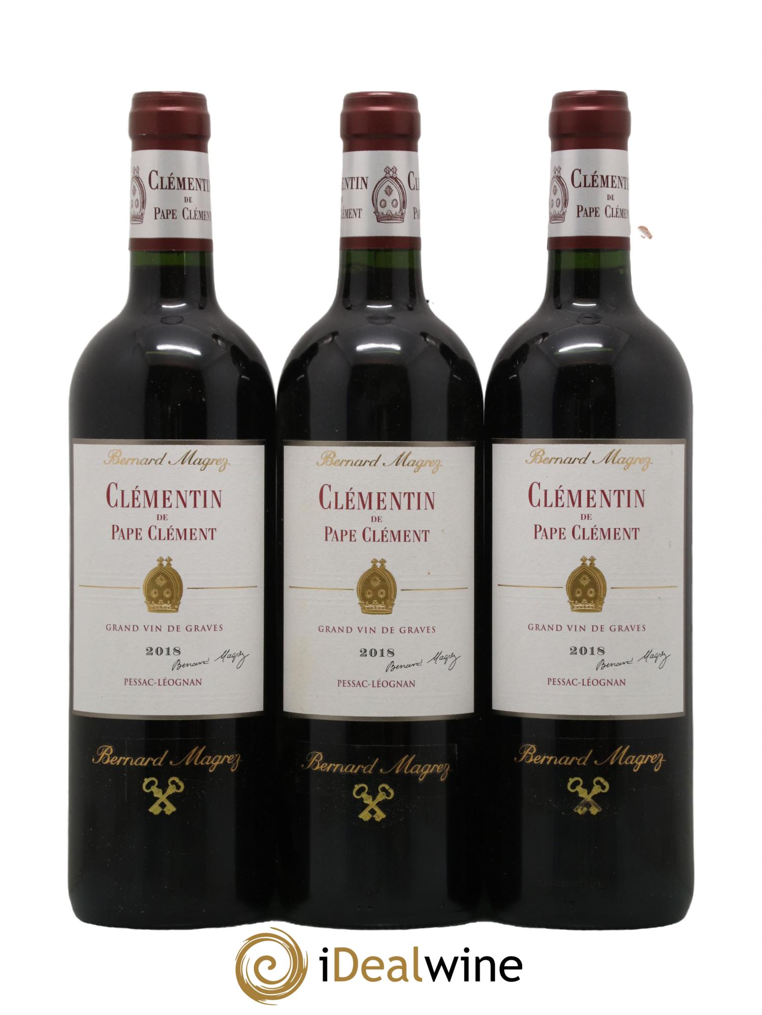 Le Clémentin de Pape Clément Second Vin 2018 - Lot of 6 bottles - 1