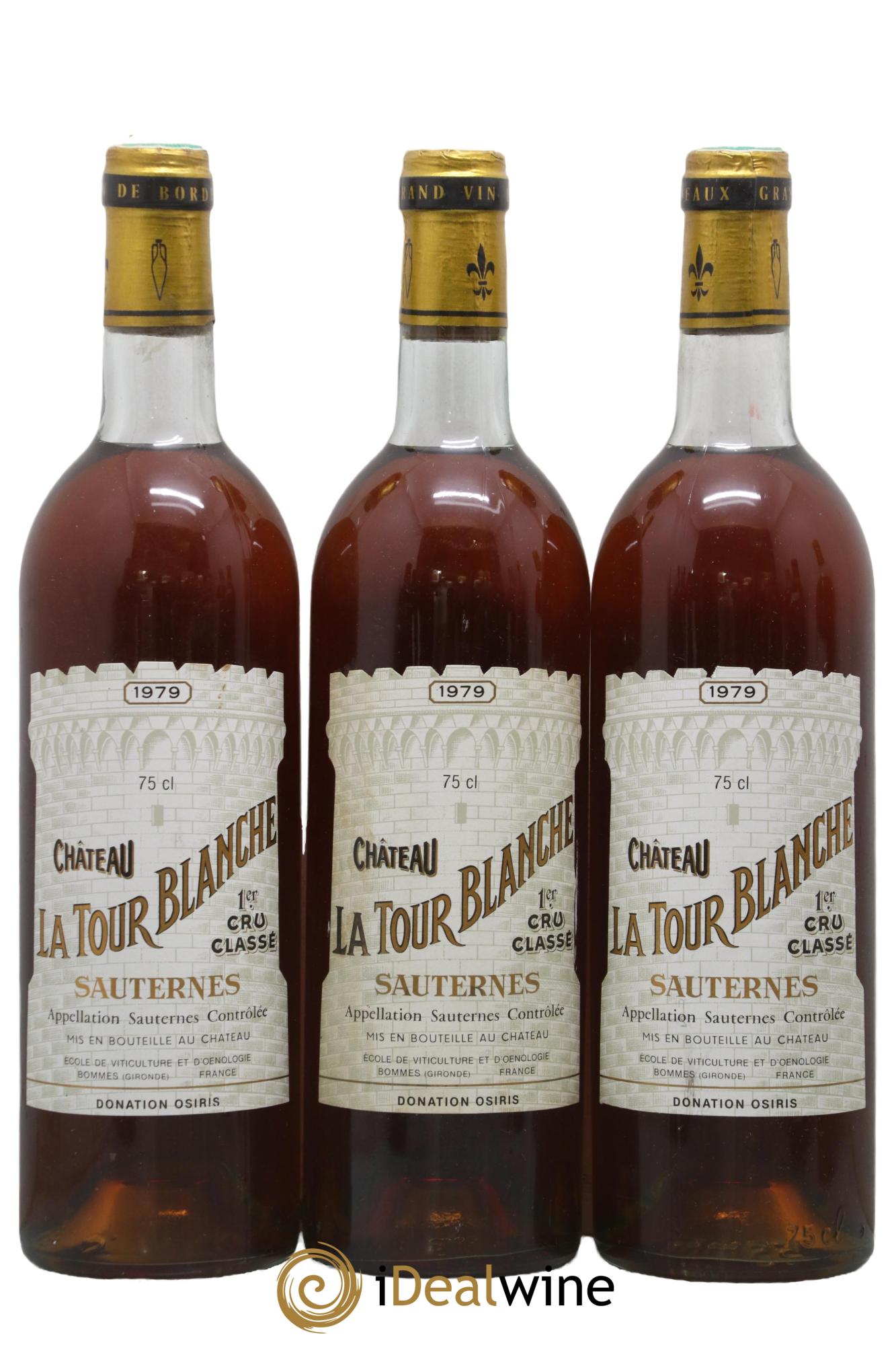 Château la Tour Blanche 1er Grand Cru Classé 1979 - Lotto di 3 bottiglie - 0