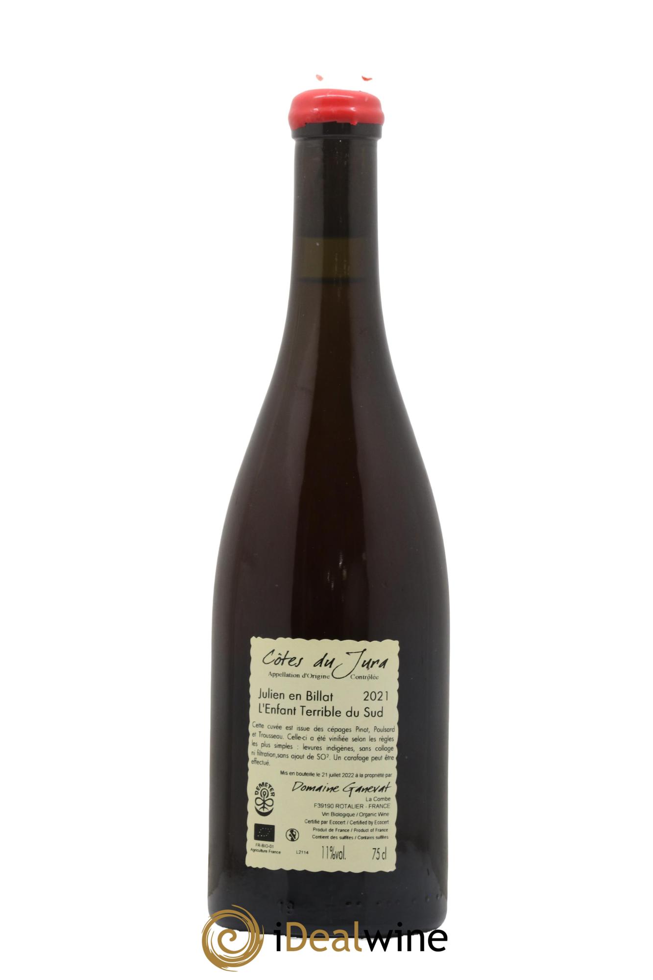 Côtes du Jura Julien en Billat l'enfant terrible du Sud Jean-François Ganevat (Domaine) 2021 - Lot de 1 bouteille - 1