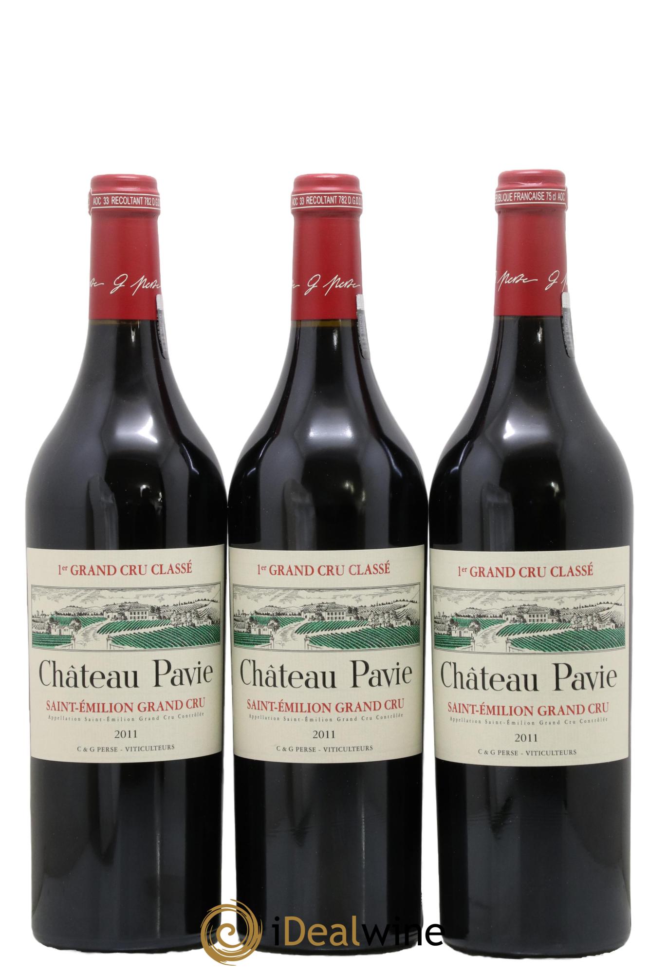 Château Pavie 1er Grand Cru Classé A 2011 - Posten von 3 Flaschen - 0