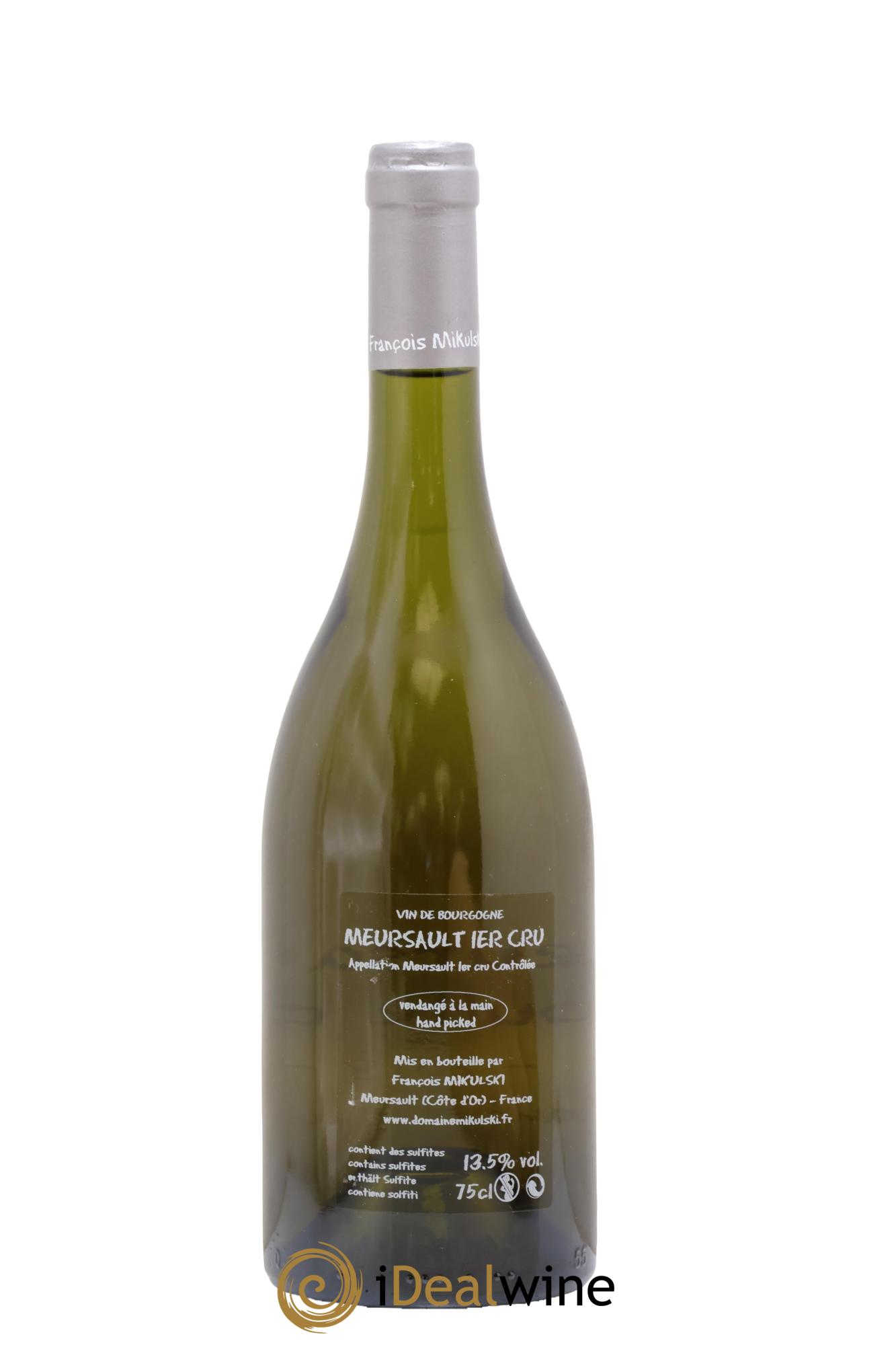Meursault 1er Cru Goutte d'Or François Mikulski 2018 - Lot de 1 bouteille - 1
