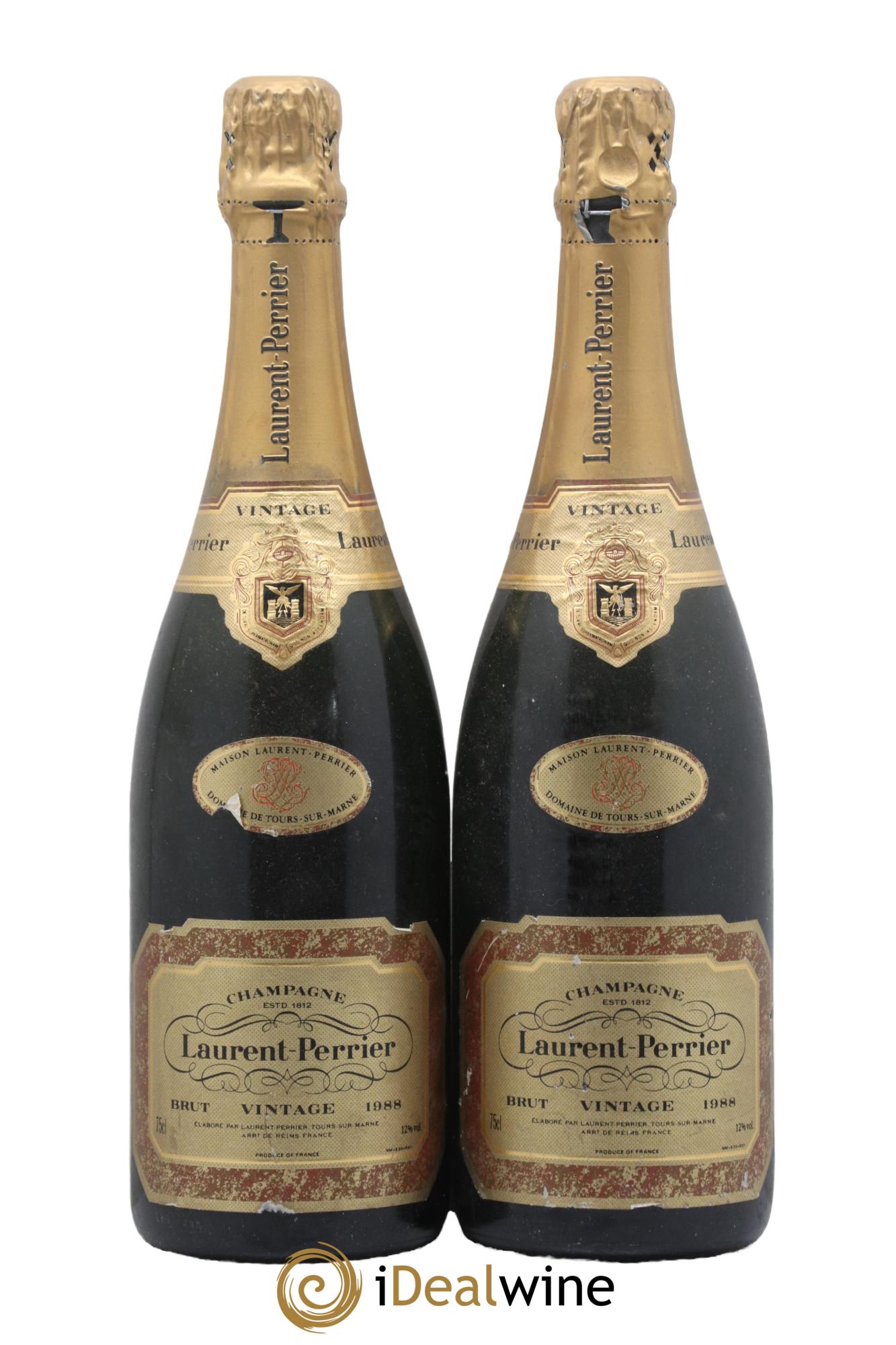 Vintage Laurent Perrier 1988 - Lot of 2 bottles - 0